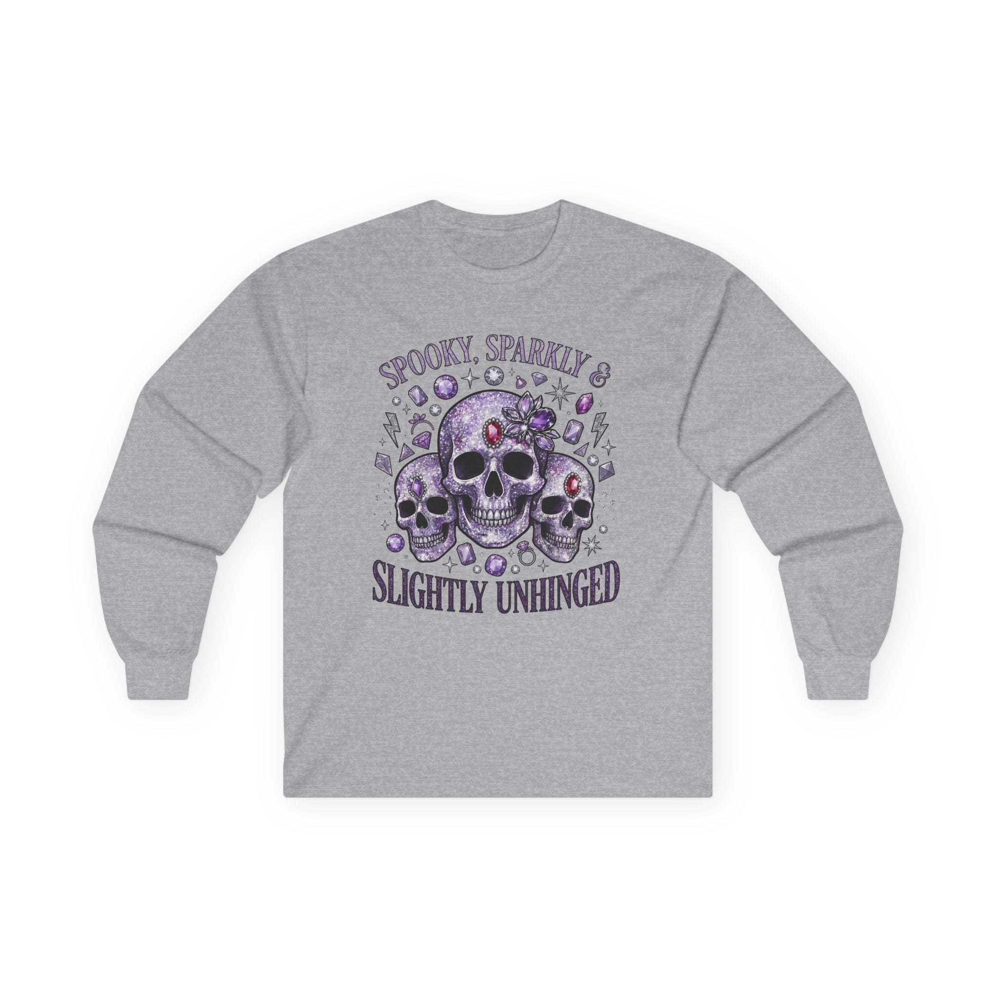 Spooky and Sparkly Long Sleeve Tee - Gildan