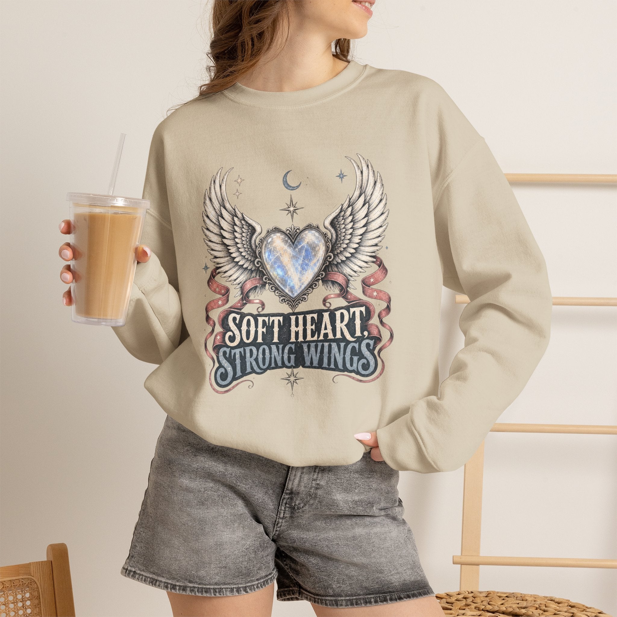 Soft Heart Strong Wings Sweatshirt - Gildan