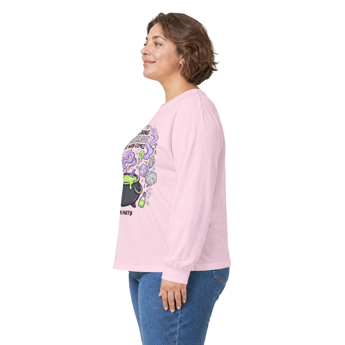 The Spooky Cauldron Long Sleeve Tee - Gildan