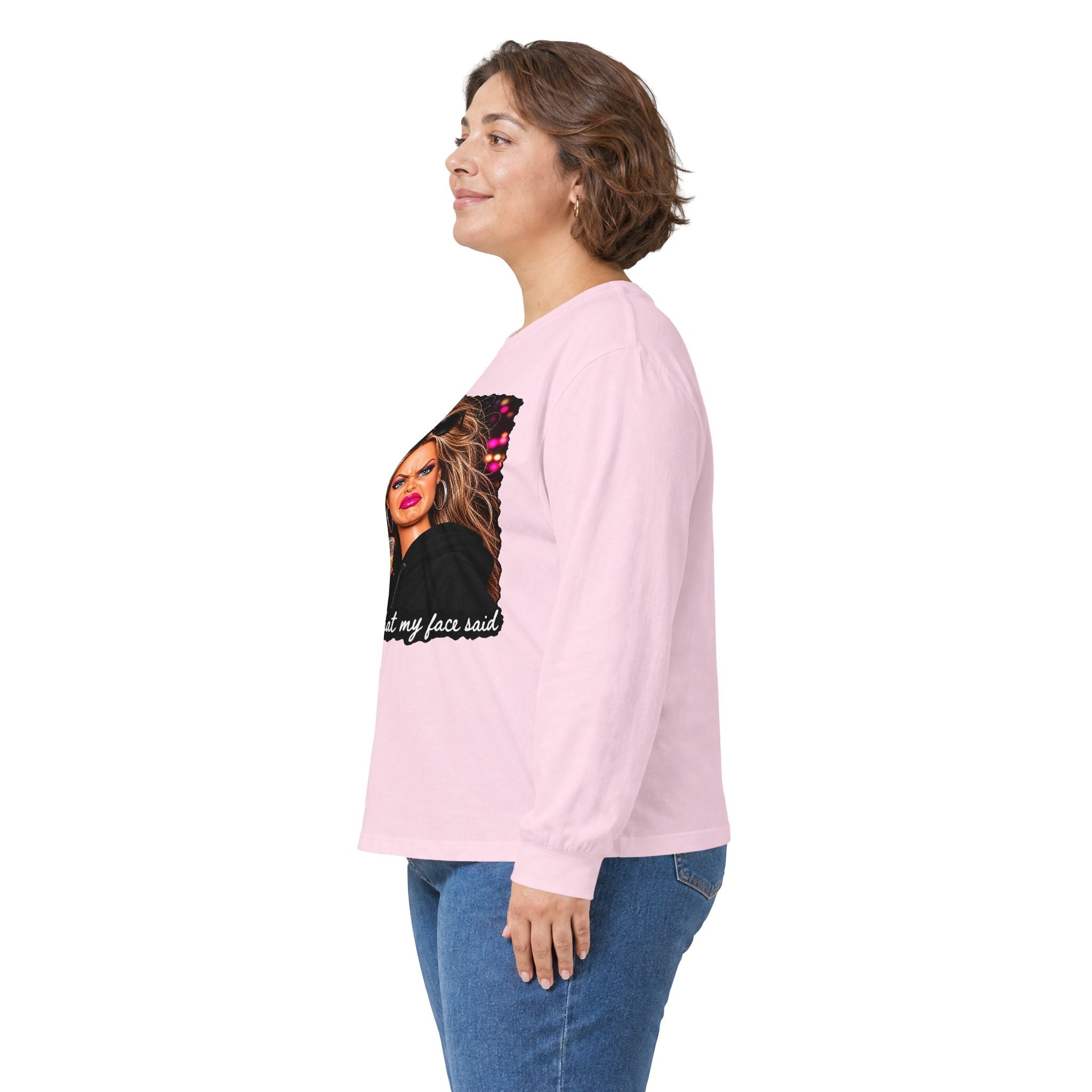 Sorry For What My Face Said Long Sleeve Tee - Gildan