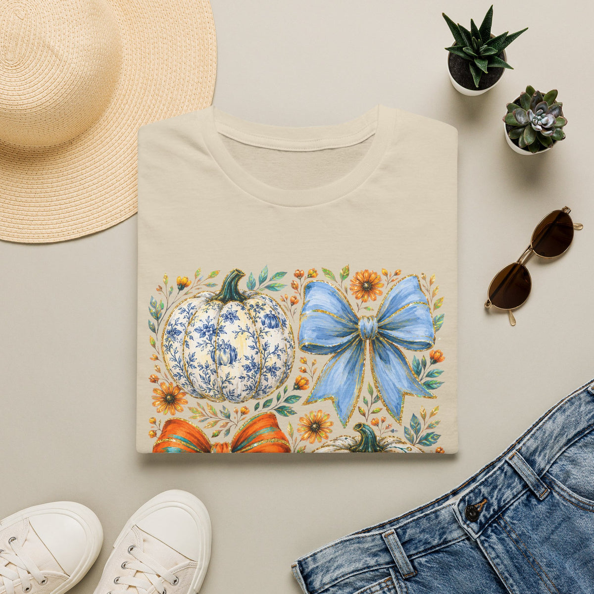 Pumpkin Bows Tee - Gildan