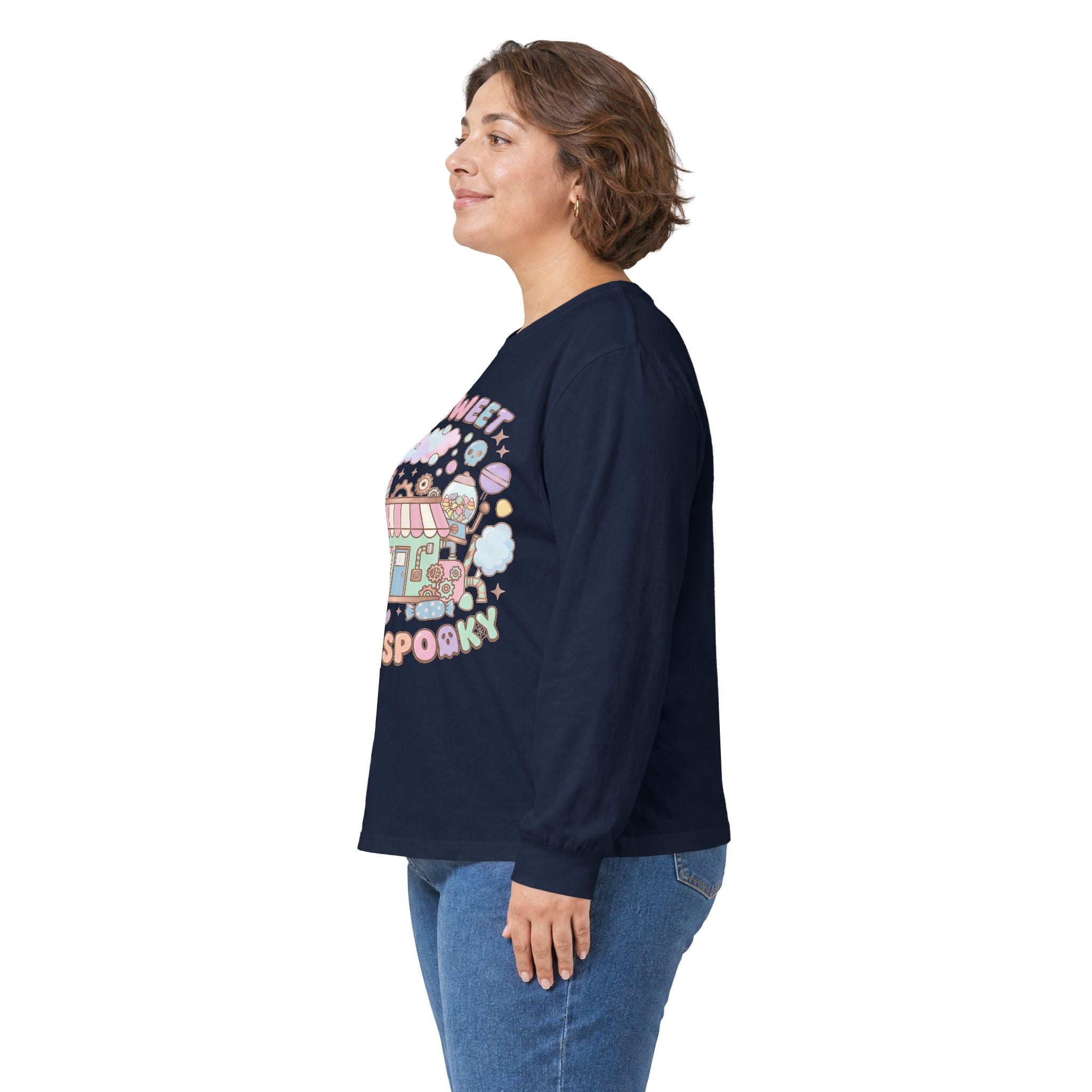 Too Sweet To Be Spooky Long Sleeve Tee - Gildan