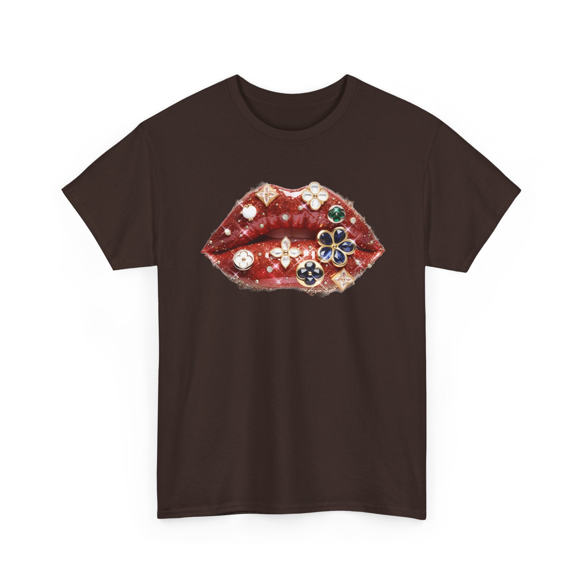 Jeweled Lip Graphic Tee - Gildan Tee