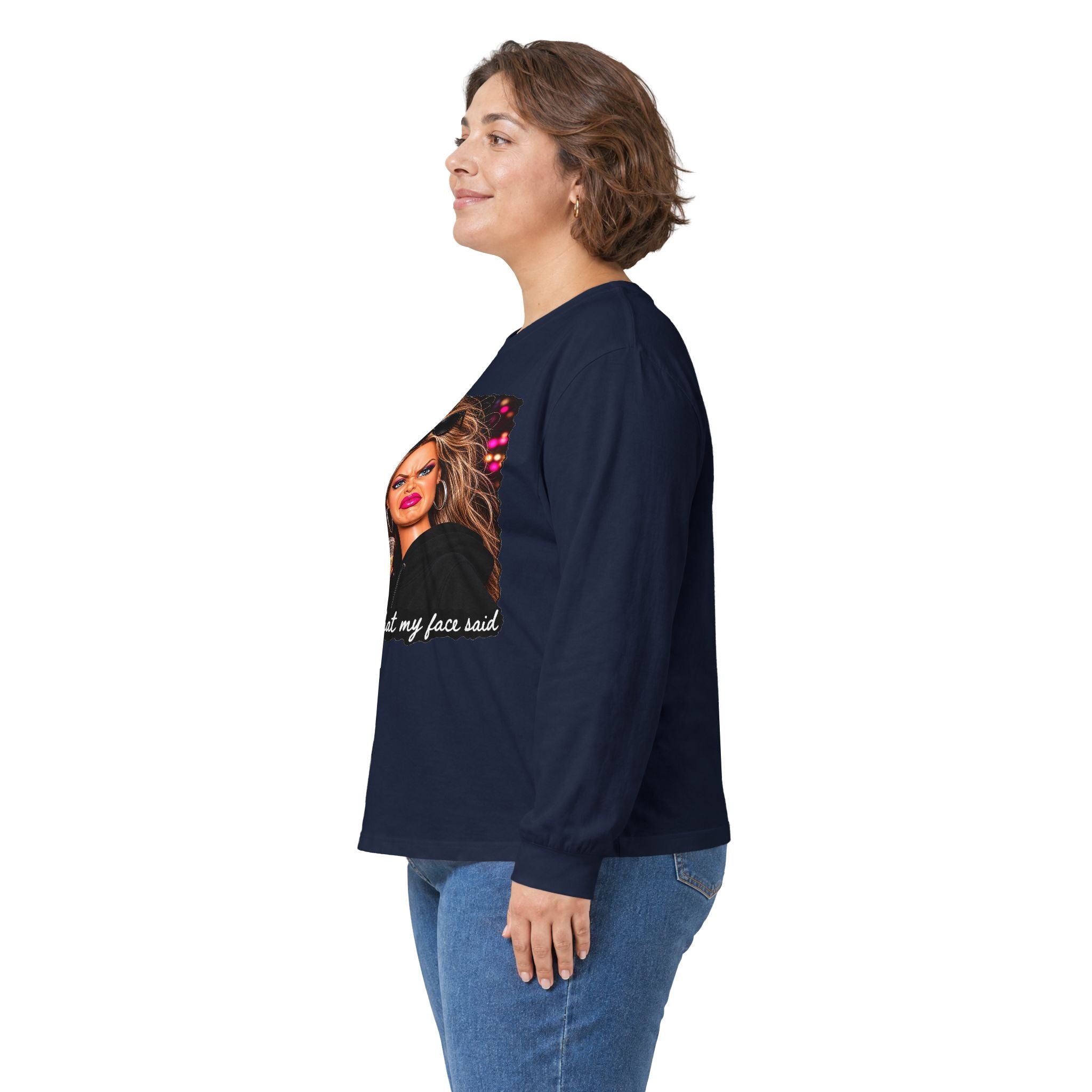 Sorry For What My Face Said Long Sleeve Tee - Gildan