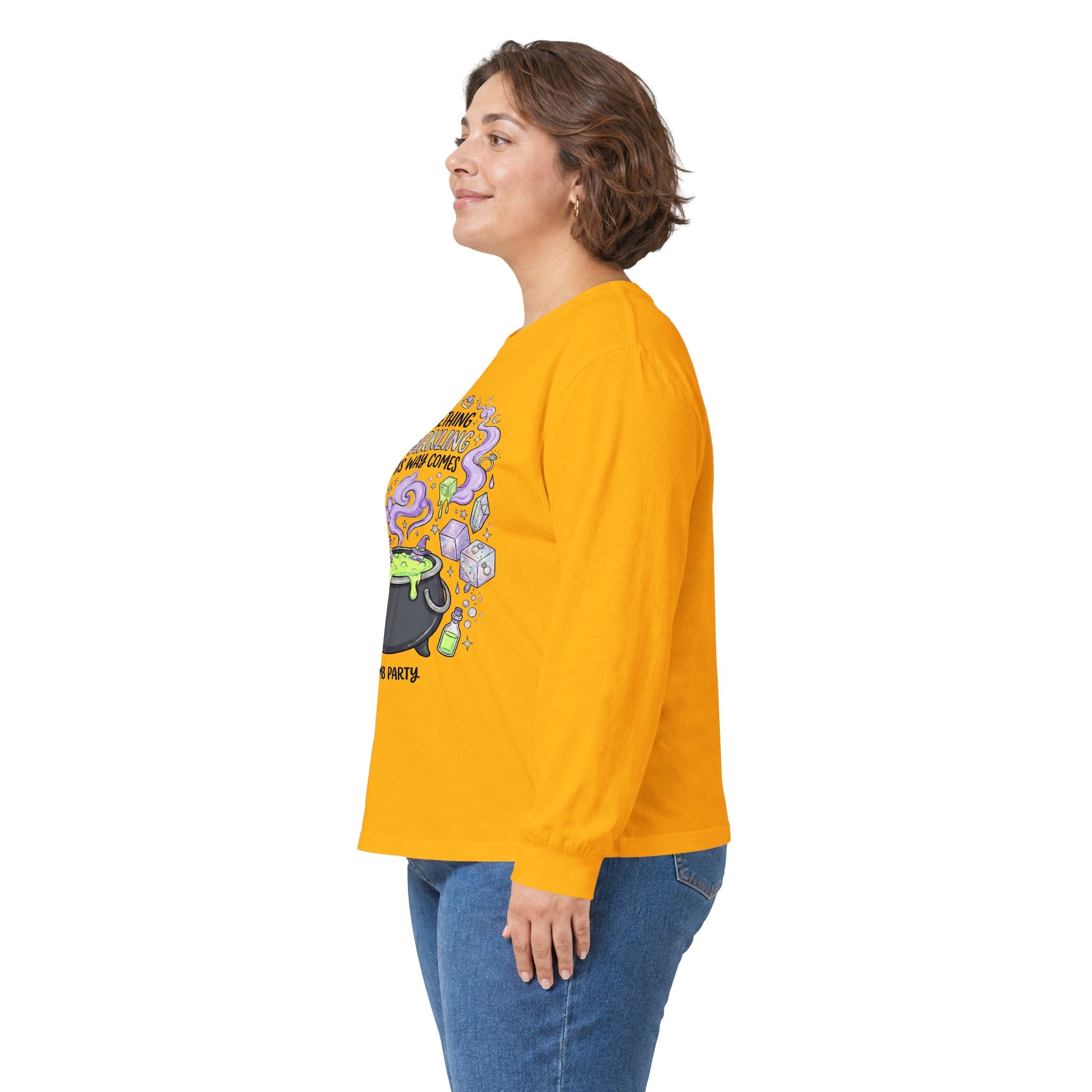 The Spooky Cauldron Long Sleeve Tee - Gildan