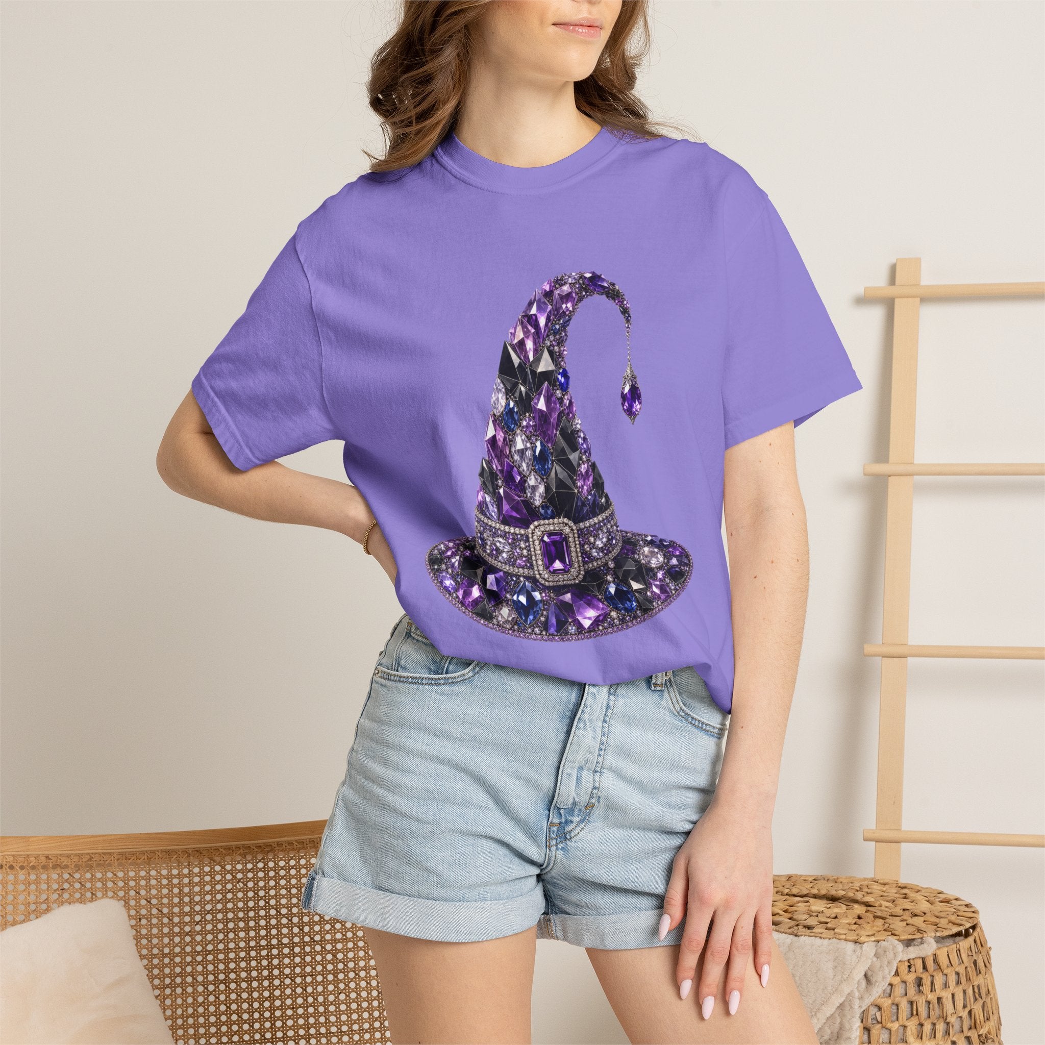 Jeweled Witches Hat Tee - Comfort Colors