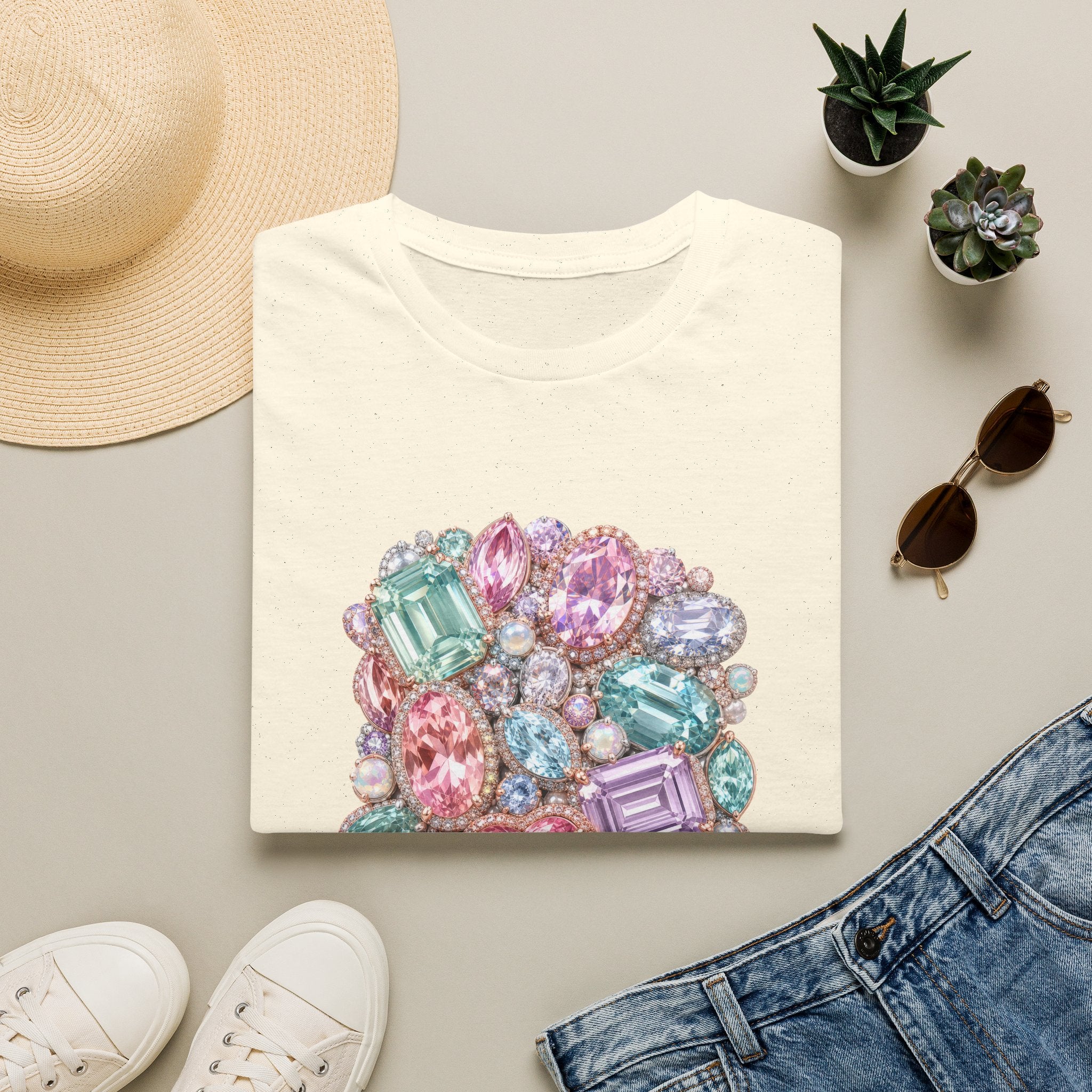 Halo Gemstone Tee - Gildan