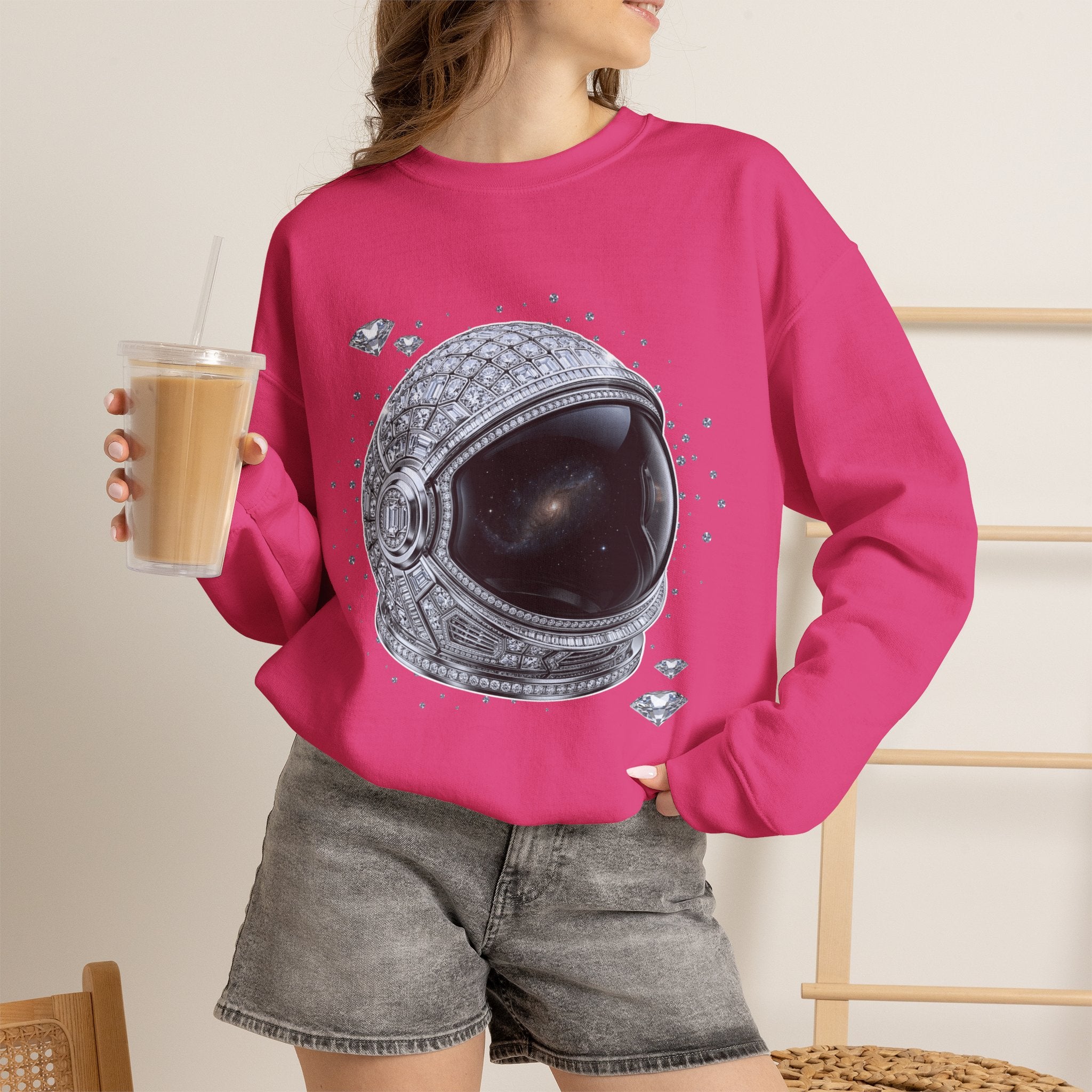 Sparkle Astronaut Sweatshirt - Gildan