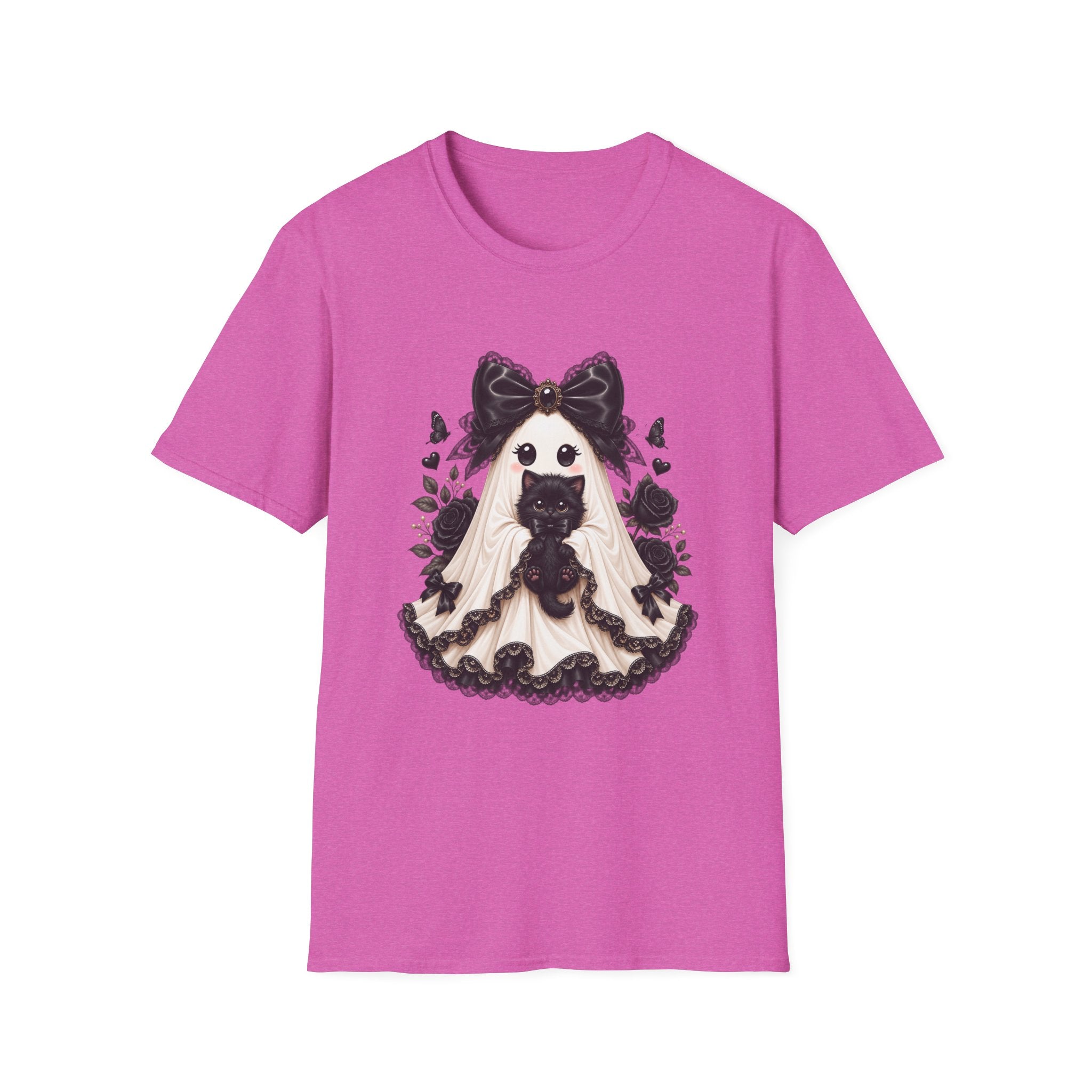 Lace Kitten Ghost Tee - Gildan