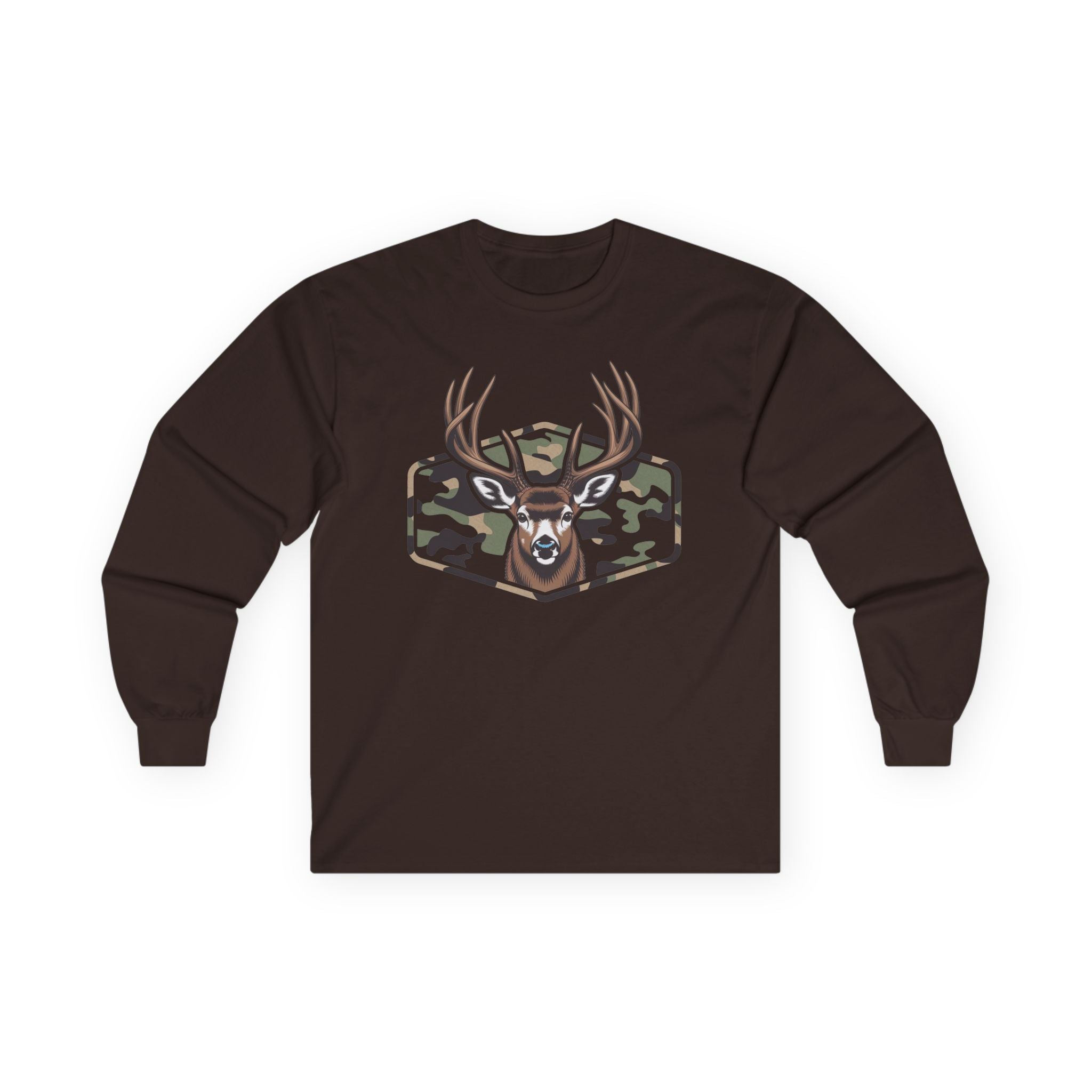 Camo Buck Deer Long Sleeve Tee
