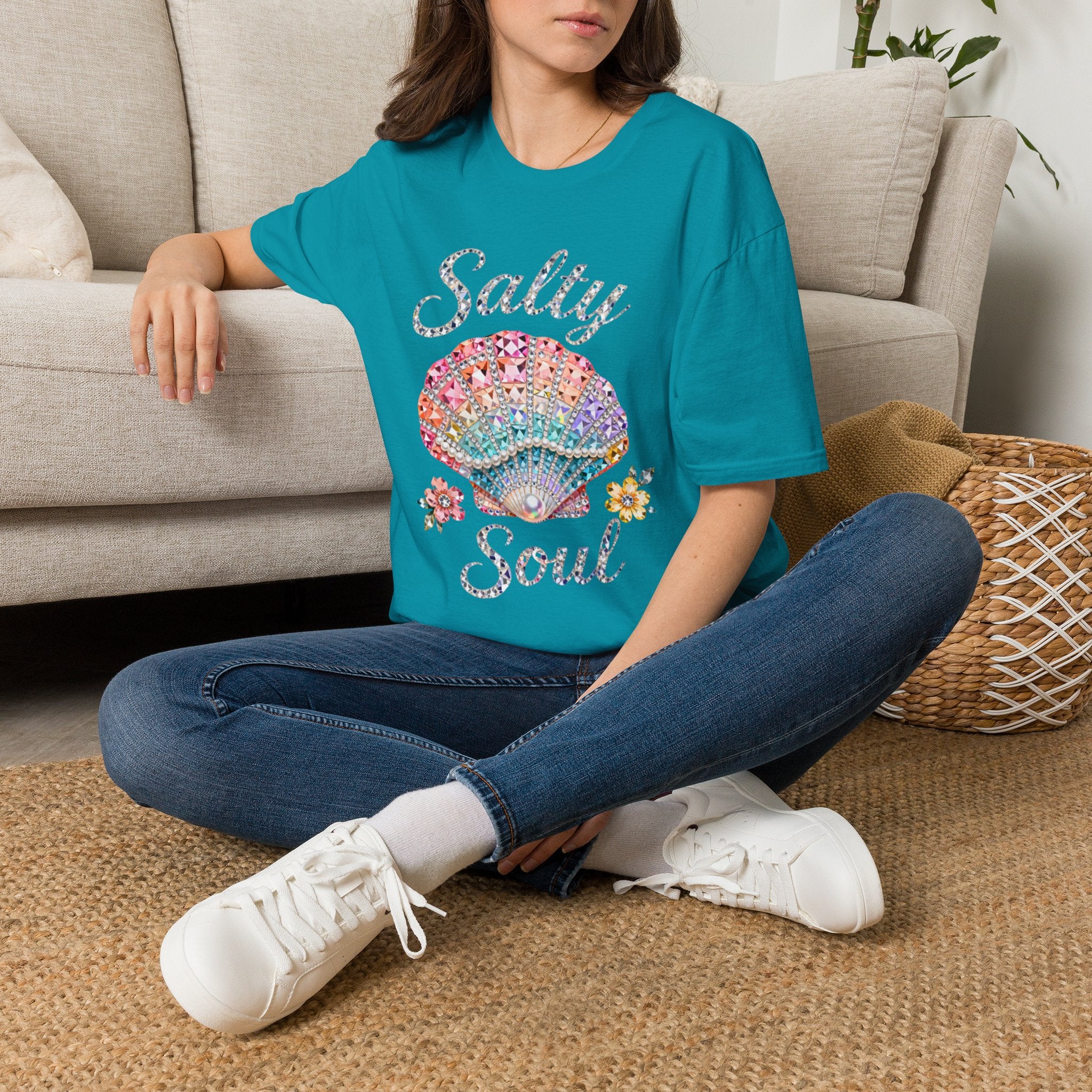 Salty Soul Jewel Tee - Gildan