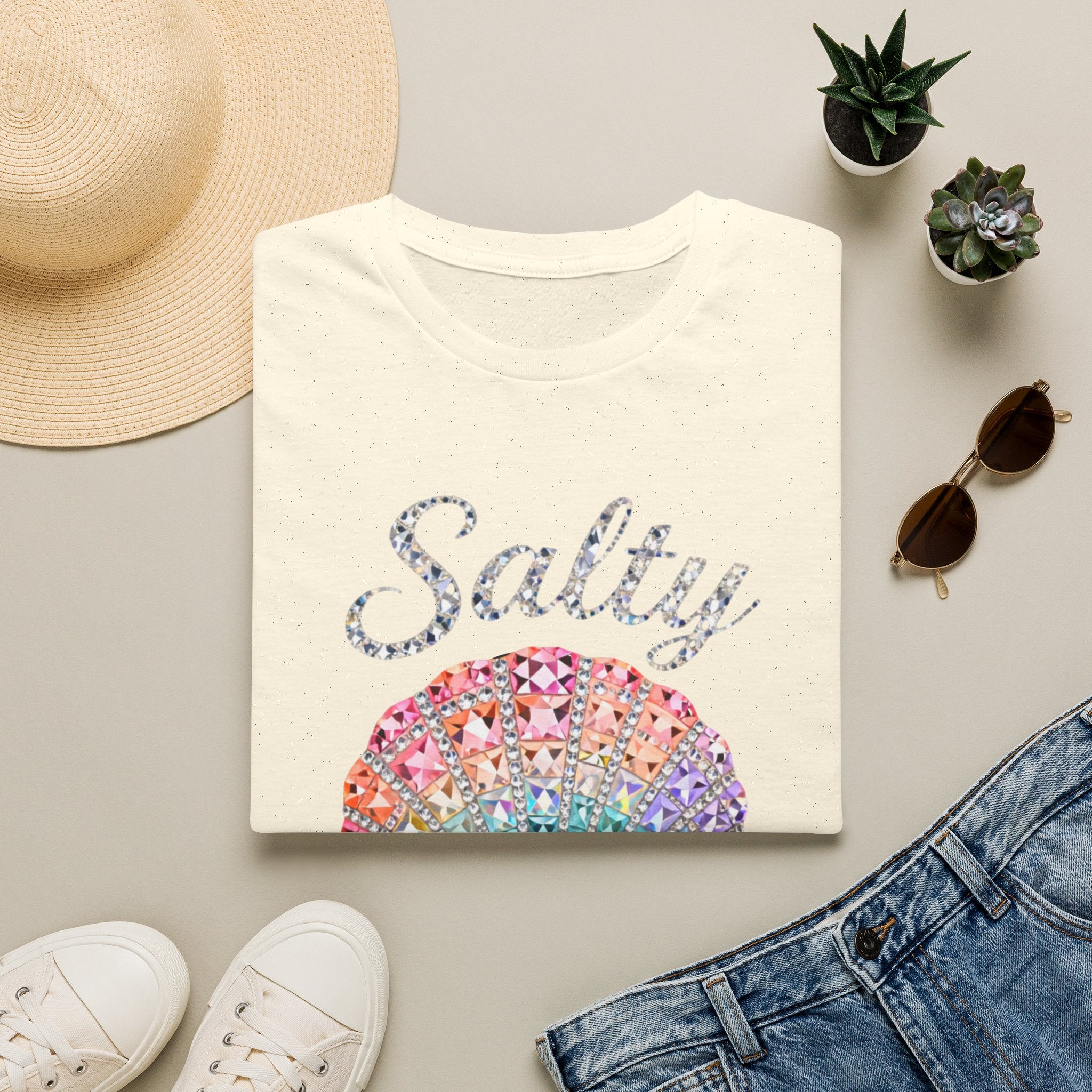 Salty Soul Jewel Tee - Gildan