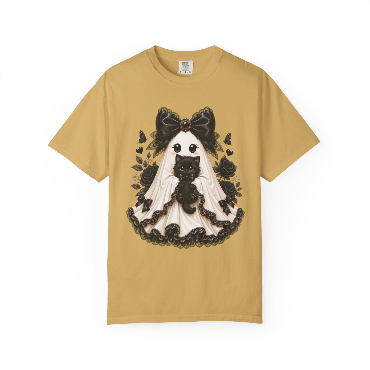 Lace Kitten Ghost Tee - Comfort Colors