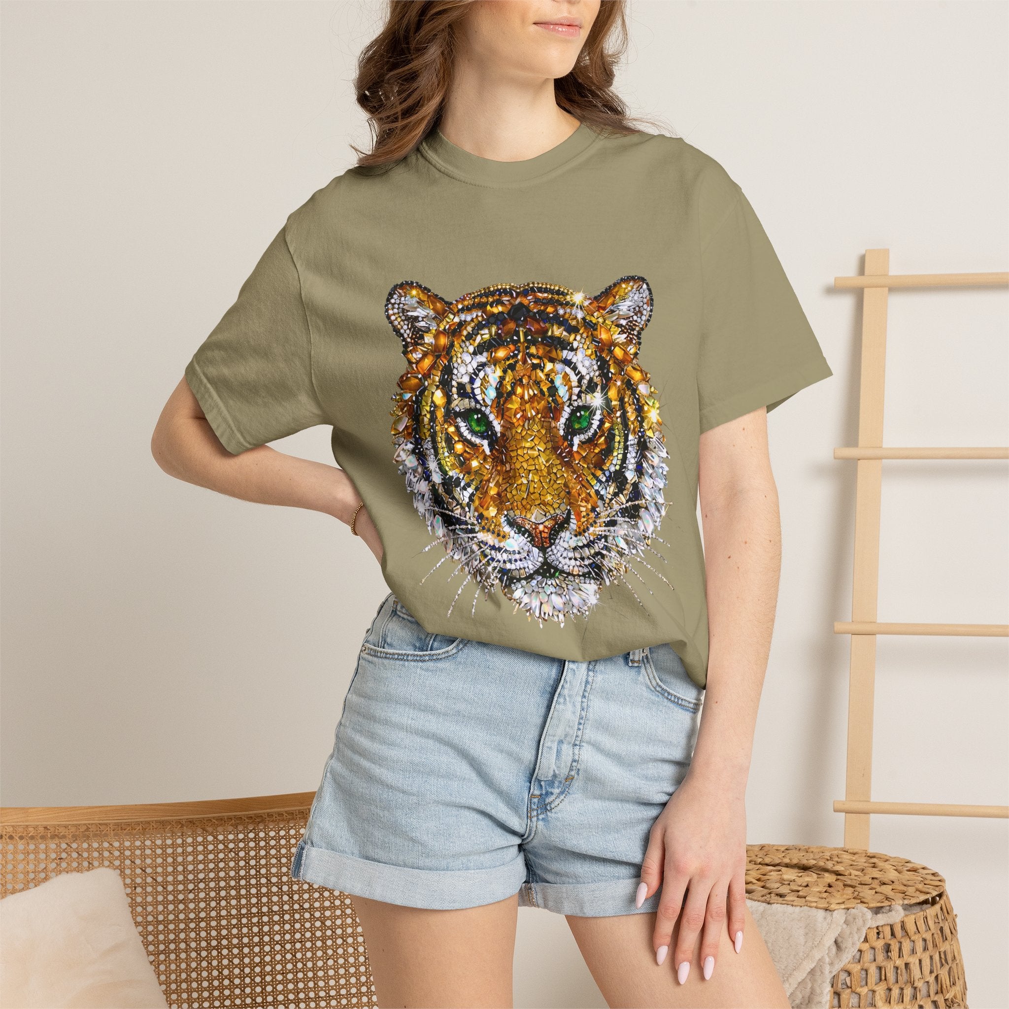 Jeweled Tiger Tee - Comfort Colors