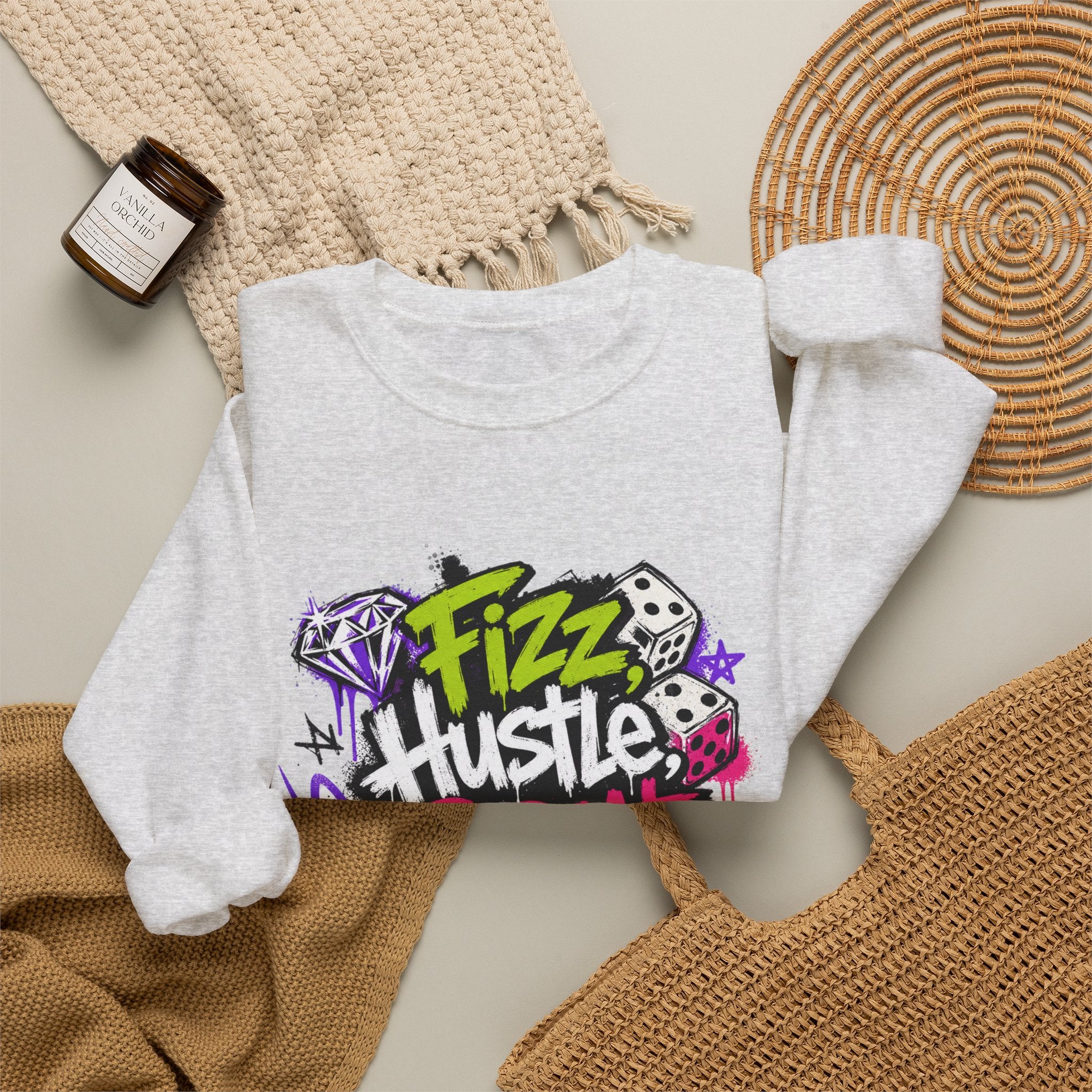 Fizz Hustle Repeat Sweatshirt - Gildan