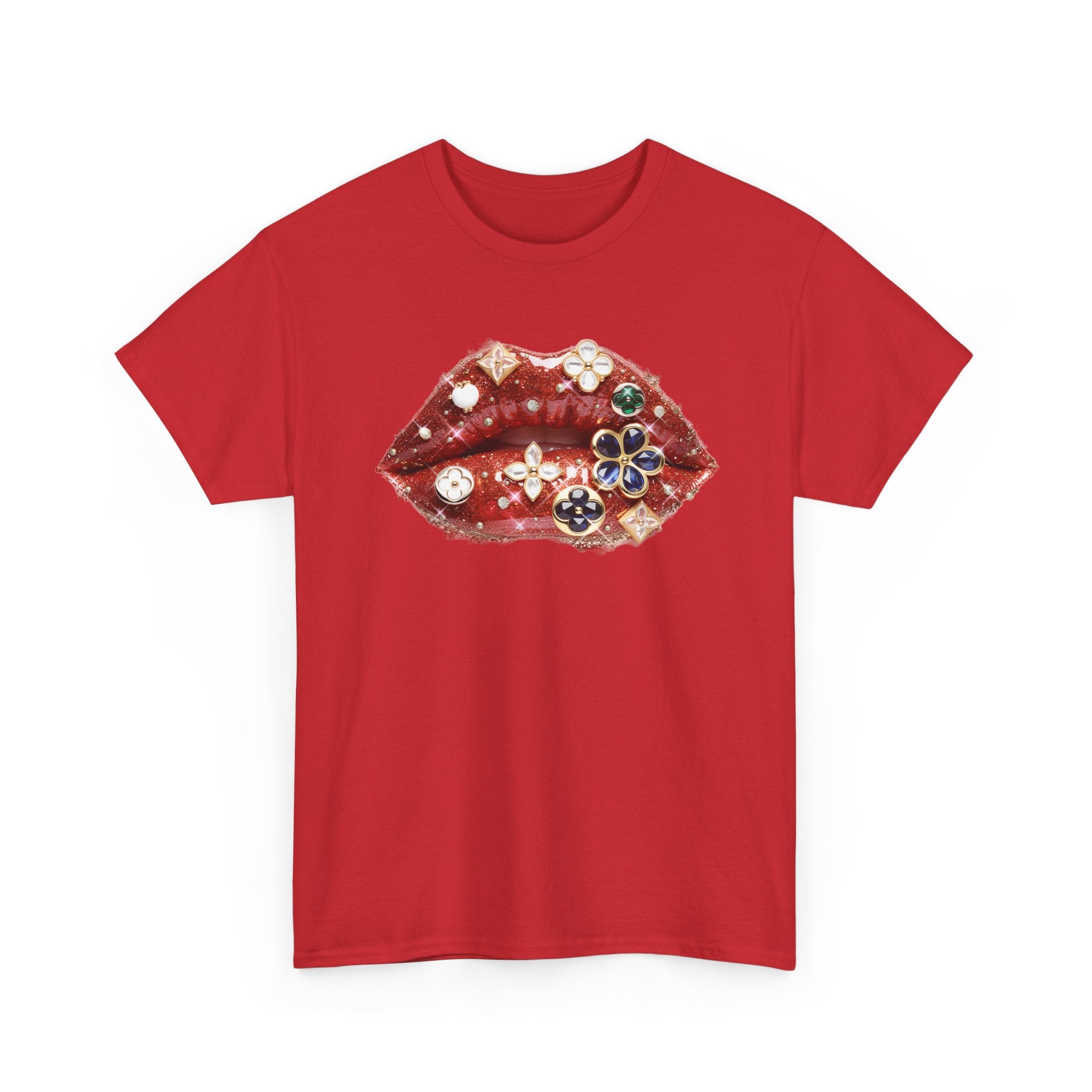 Jeweled Lip Graphic Tee - Gildan Tee