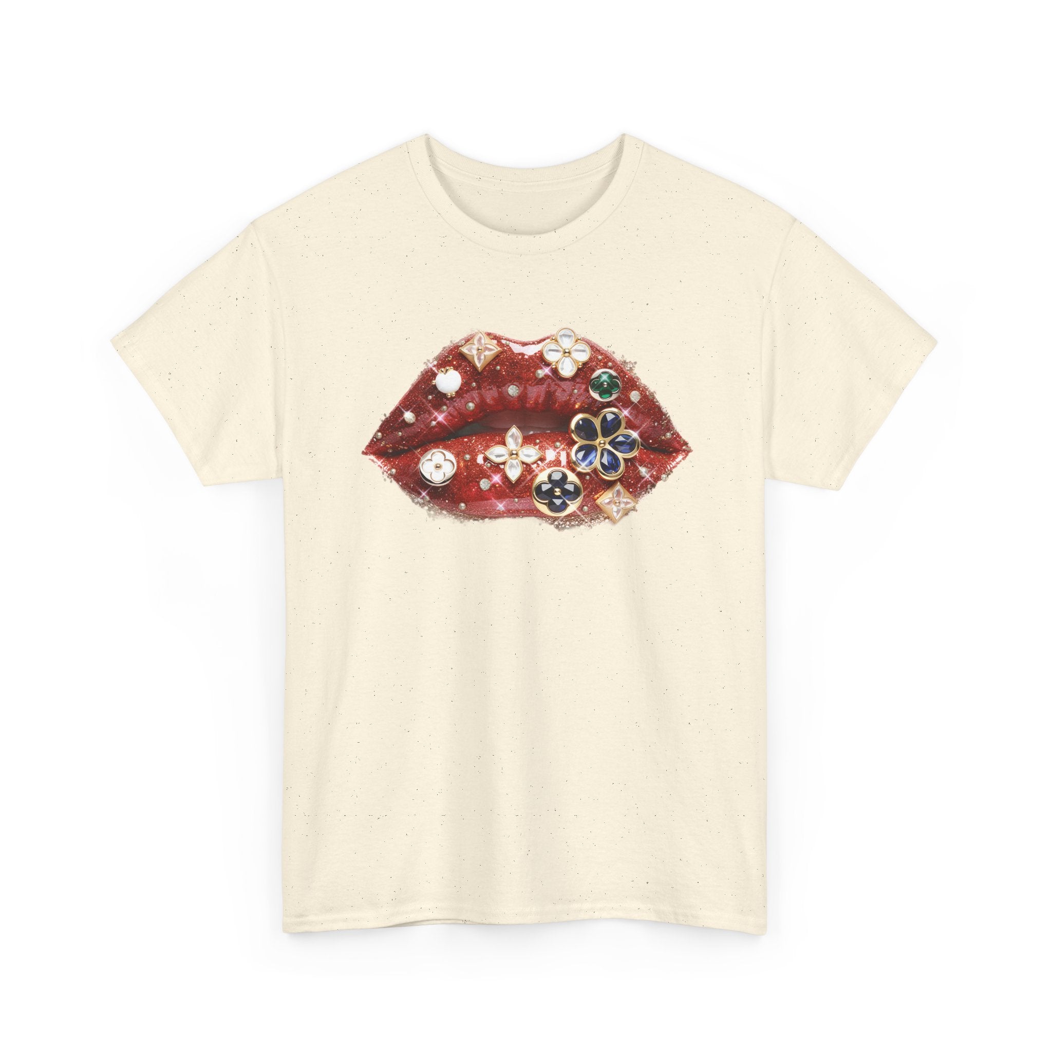 Jeweled Lip Graphic Tee - Gildan Tee