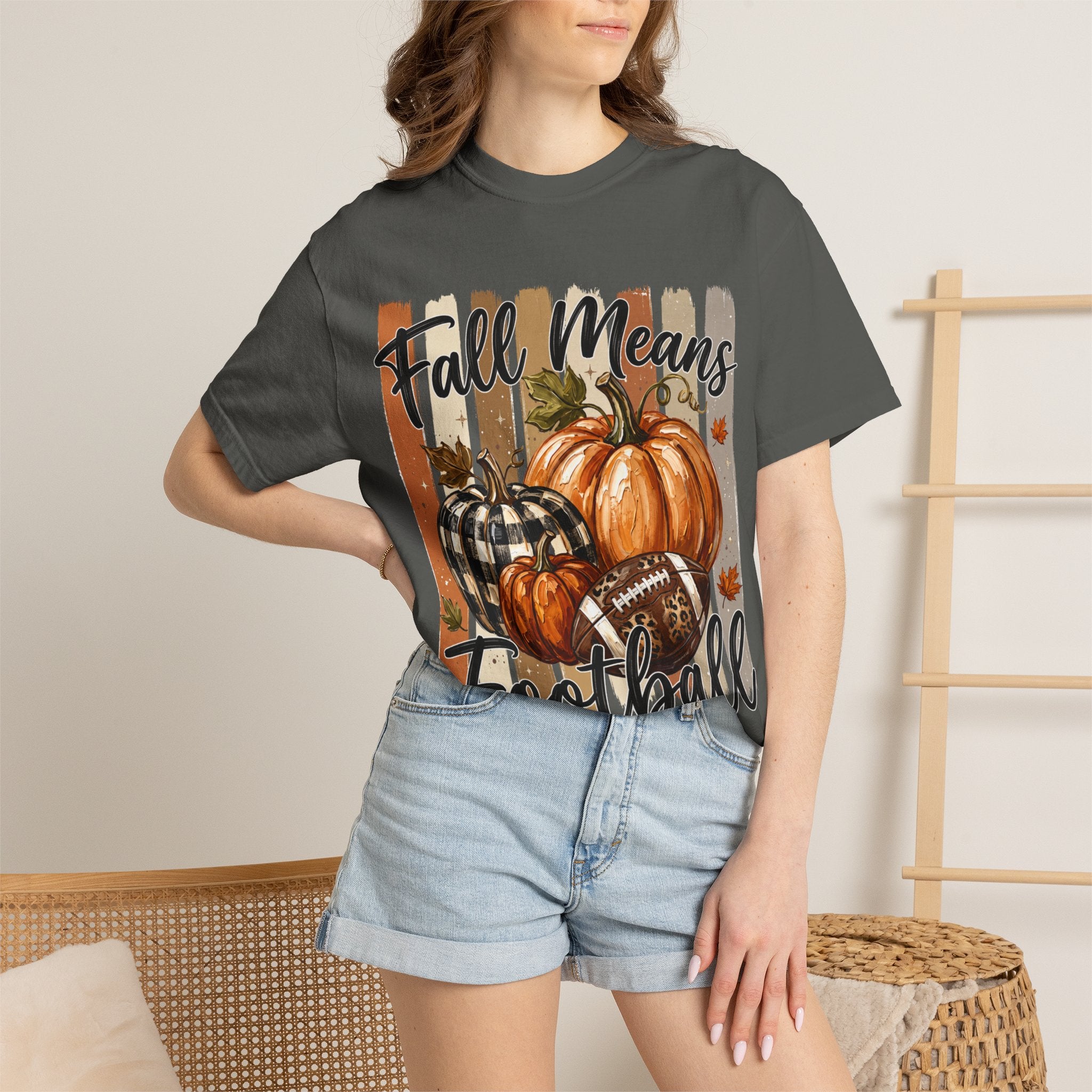 Fall Means Football Tee - Comfort Colors