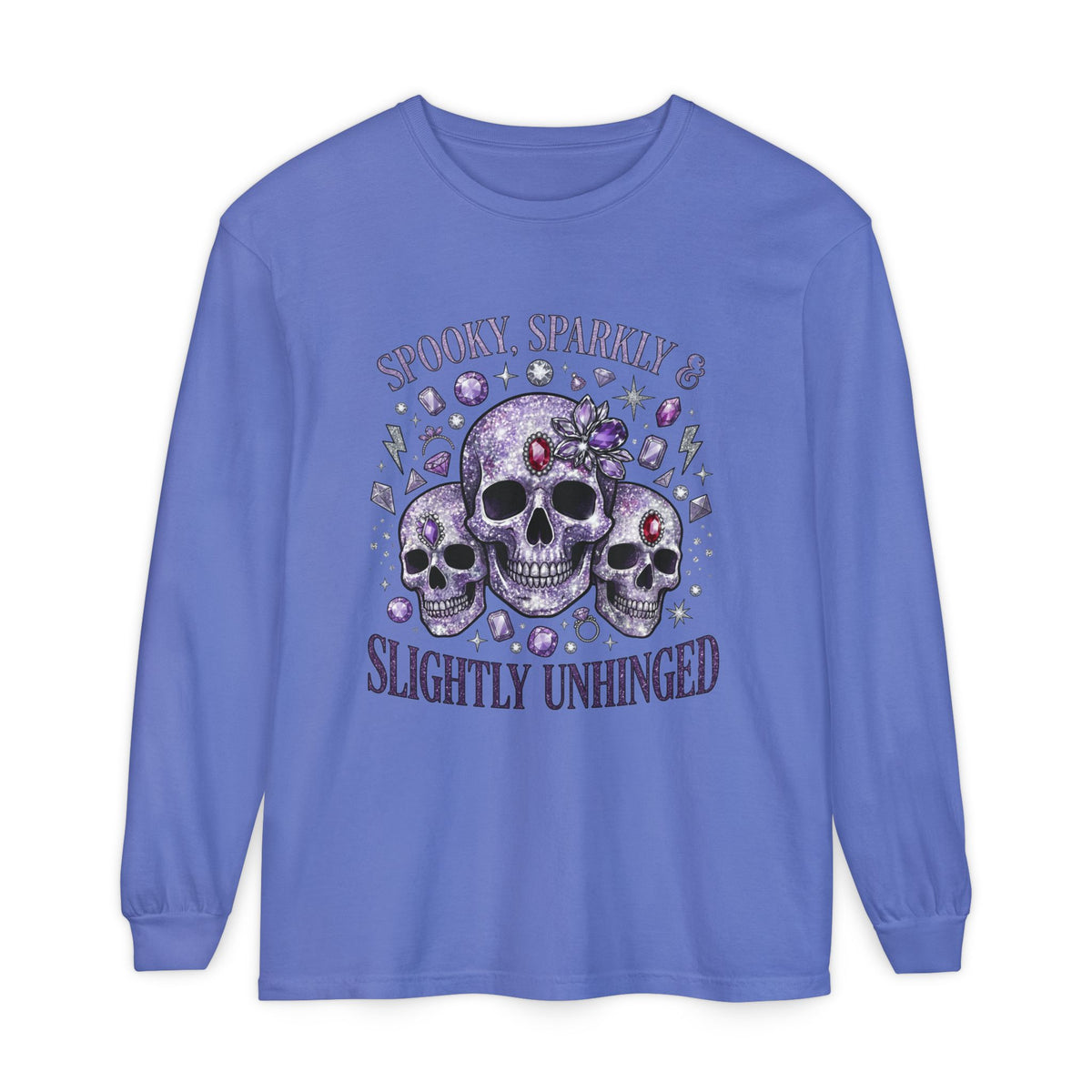 Spooky and Sparkly Long Sleeve Tee - Comfort Colors