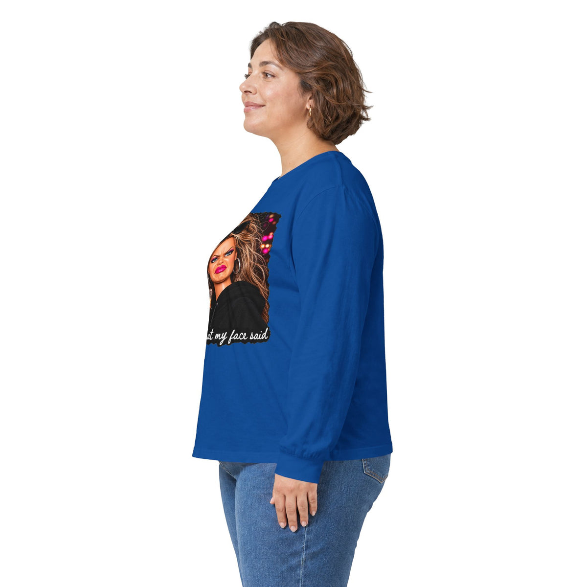 Sorry For What My Face Said Long Sleeve Tee - Gildan