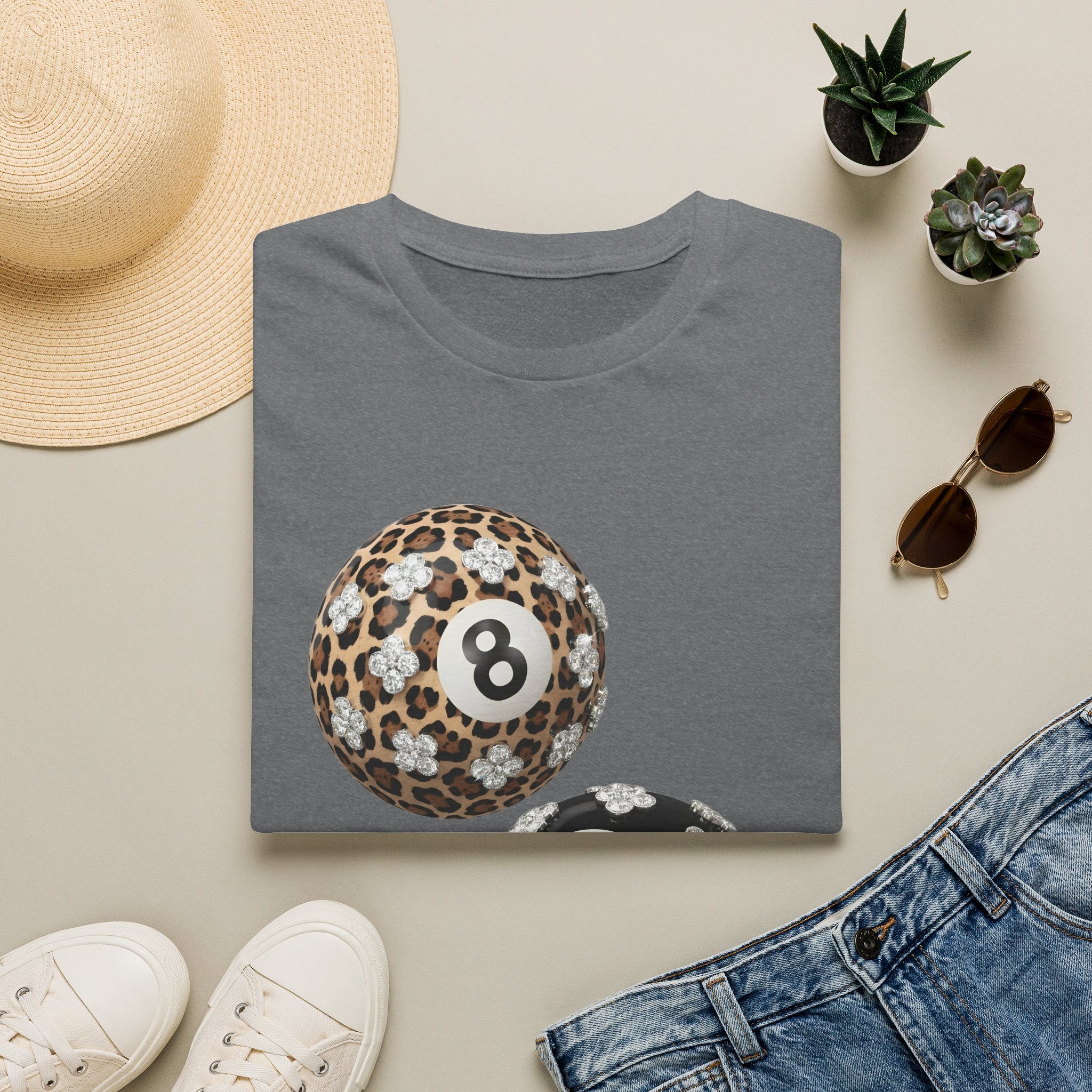 Jeweled Lucky 8 Ball Tee - Gildan