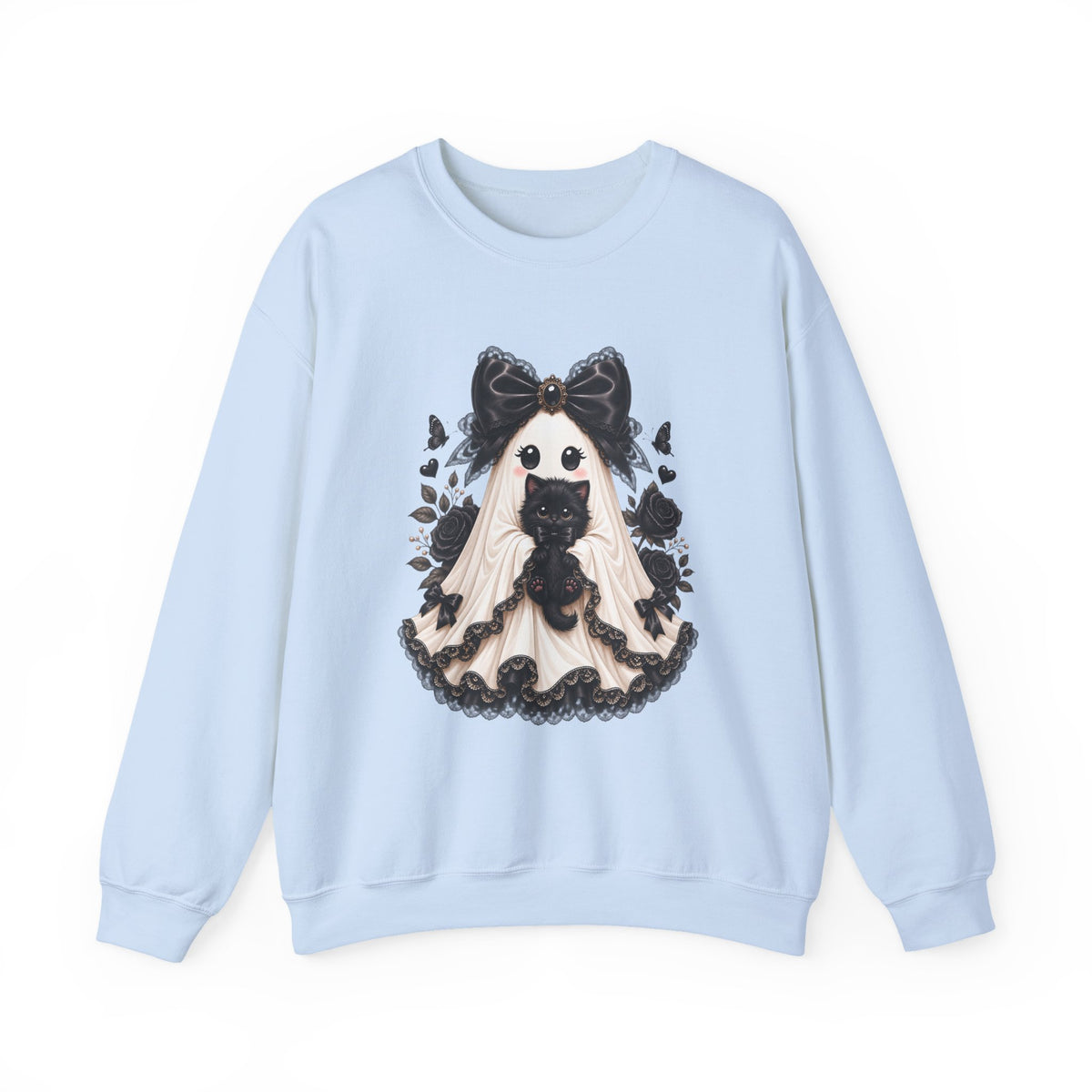 Lace Kitten Ghost Sweatshirt - Gildan