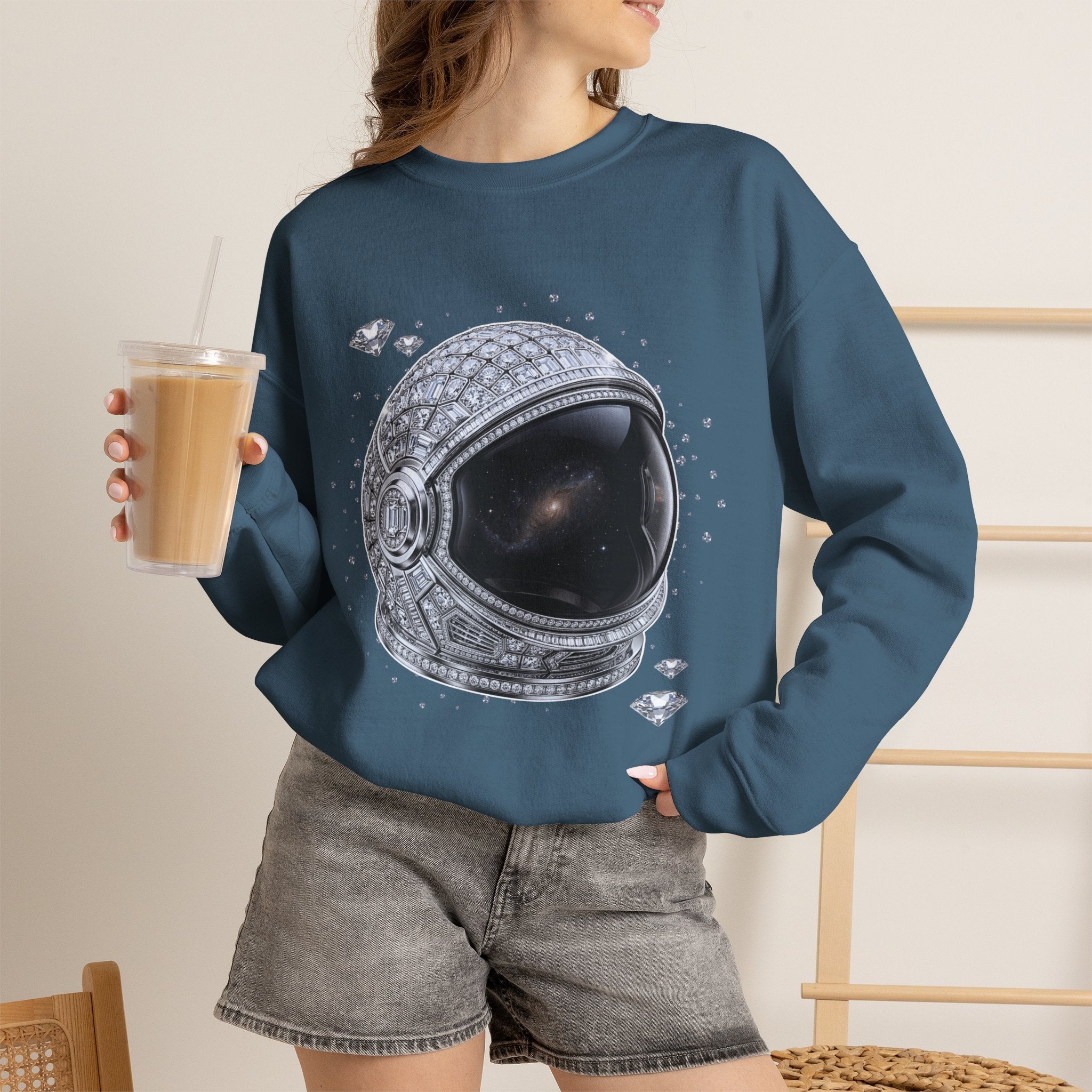 Sparkle Astronaut Sweatshirt - Gildan