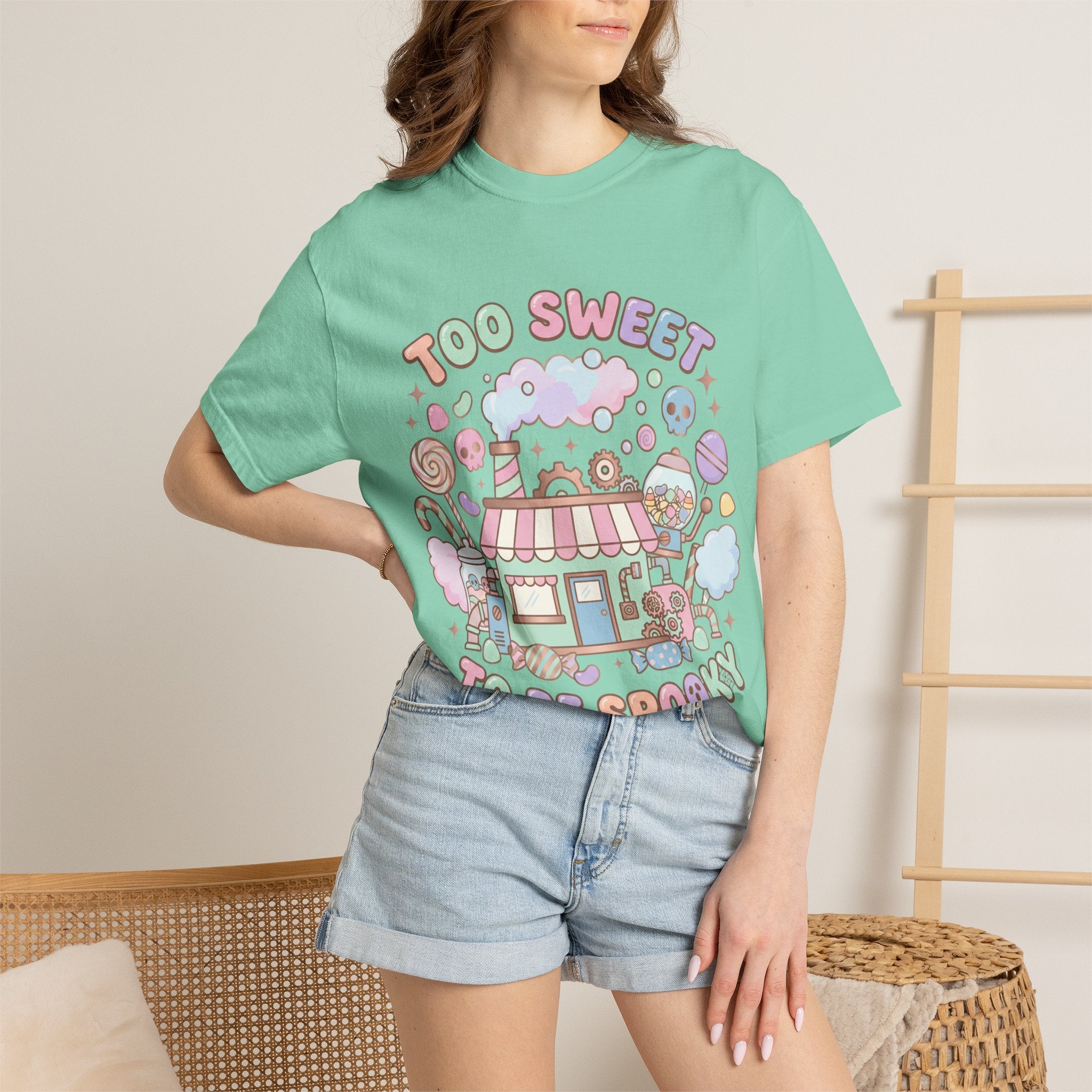 Too Sweet To Be Spooky Tee - Comfort Colors