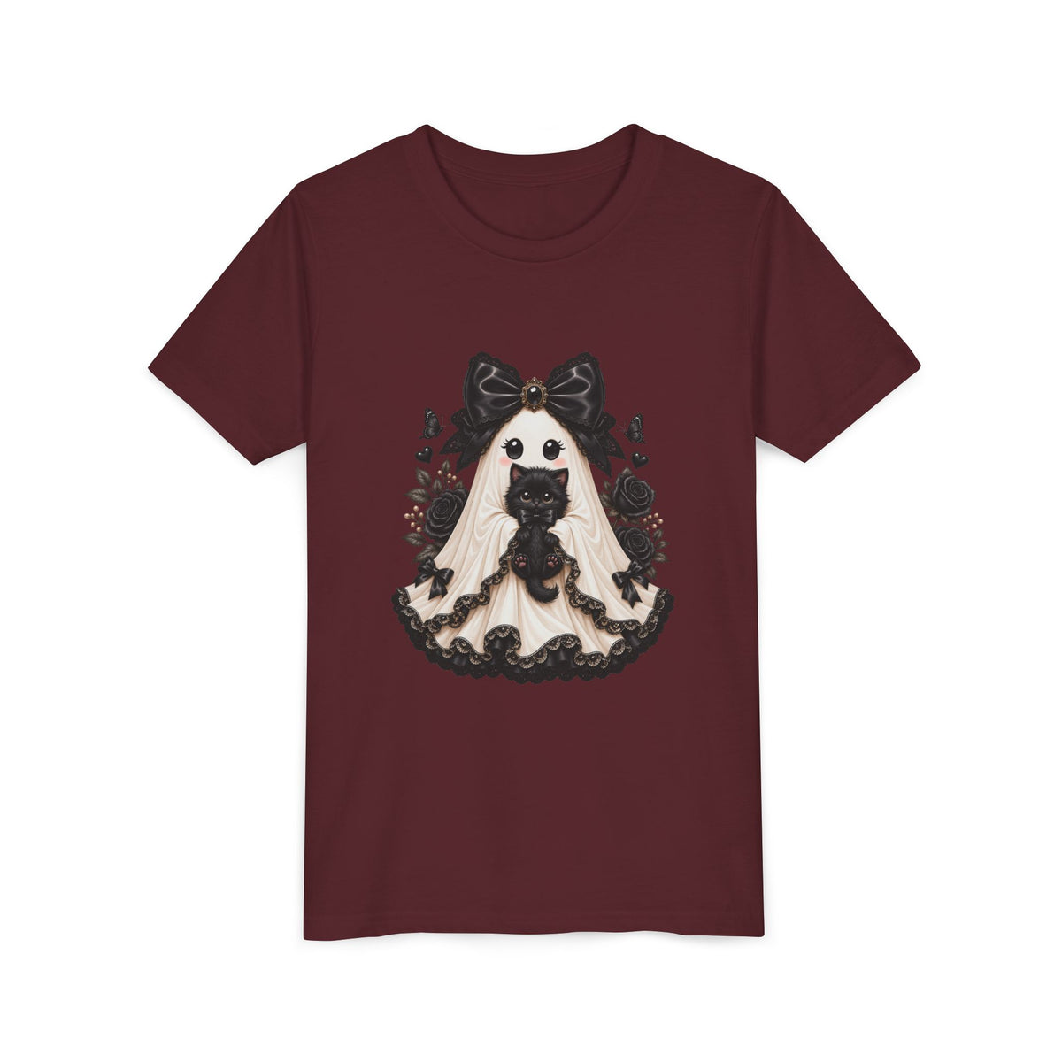Lace Kitten Ghost Tee - Youth Tee