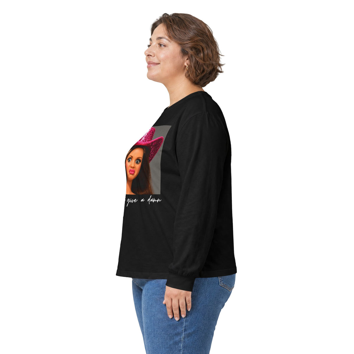 Too Glam To Give a Damn Long Sleeve Tee - Gildan