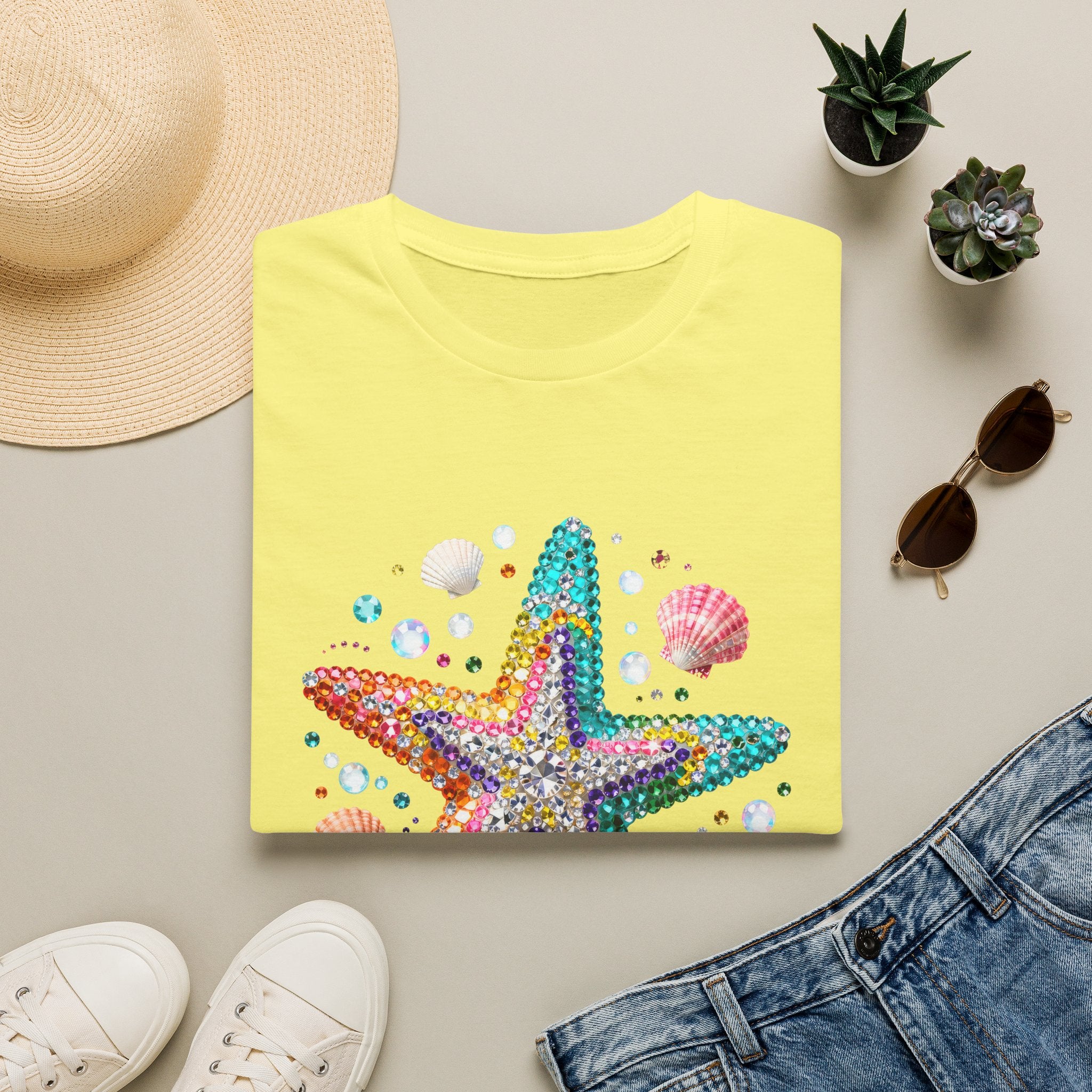 Jeweled Starfish Tee - Gildan