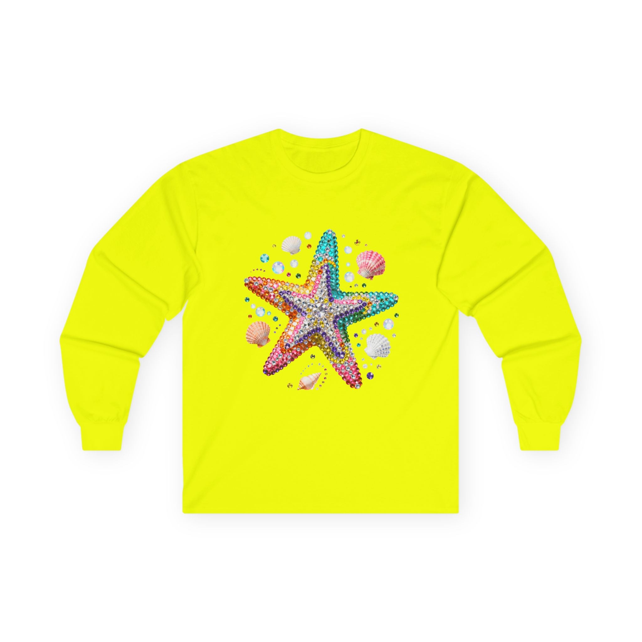 Jeweled Starfish Long Sleeve Tee - Gildan