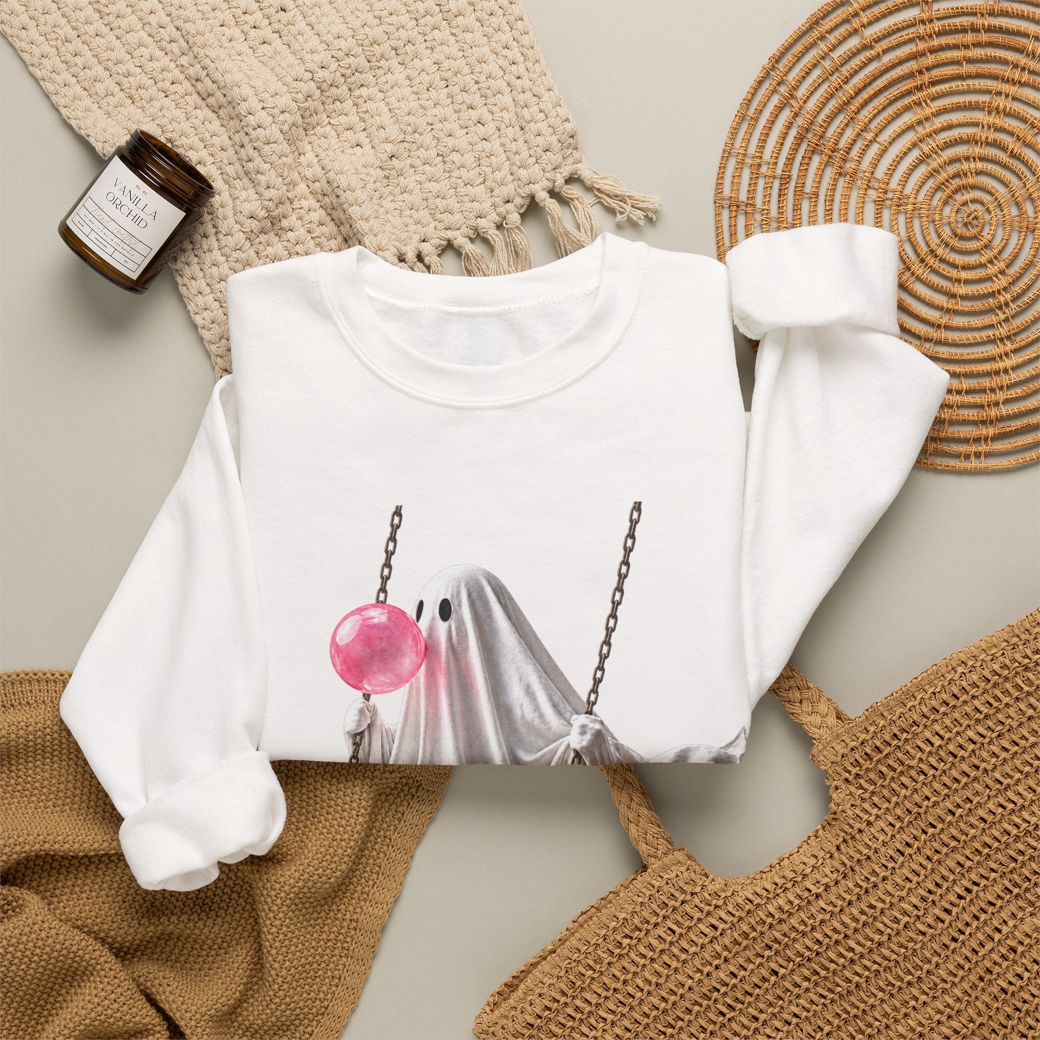 Bubblegum Ghost Sweatshirt - Gildan