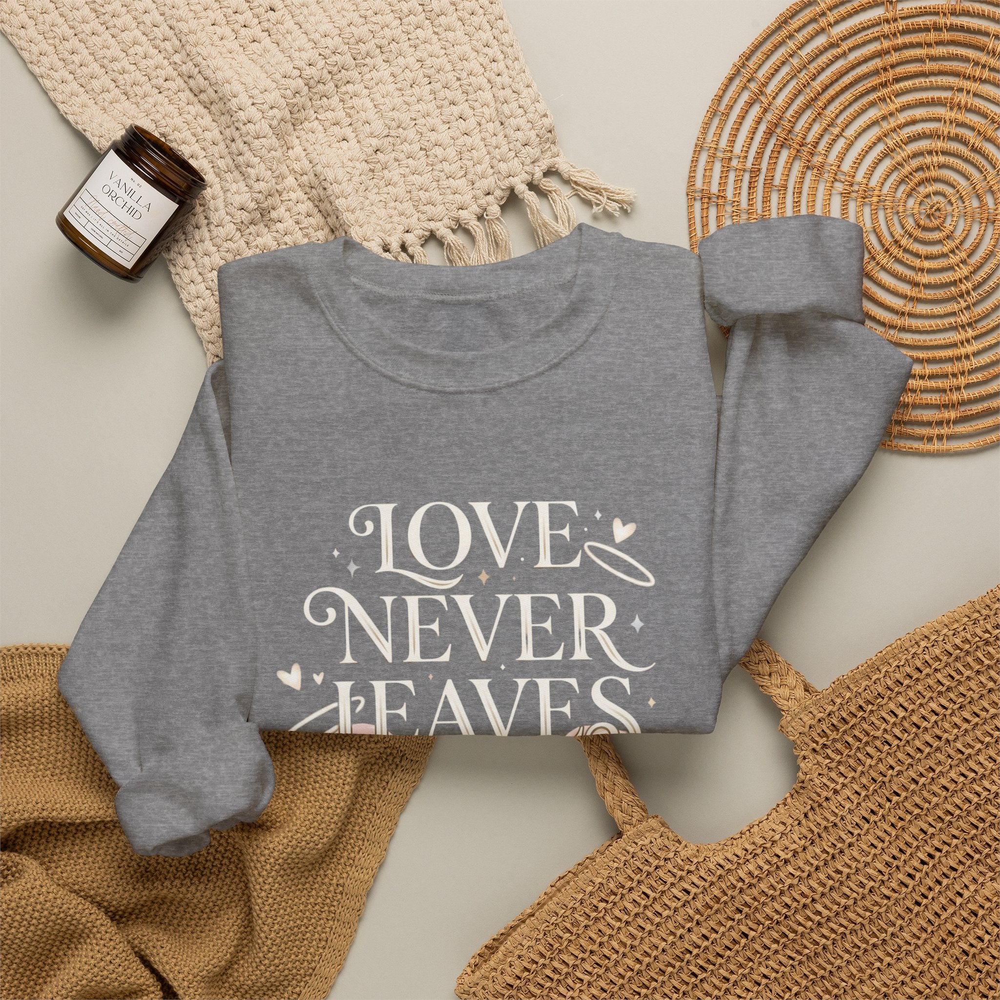 Love Never Leaves Sweatshirt - Gildan