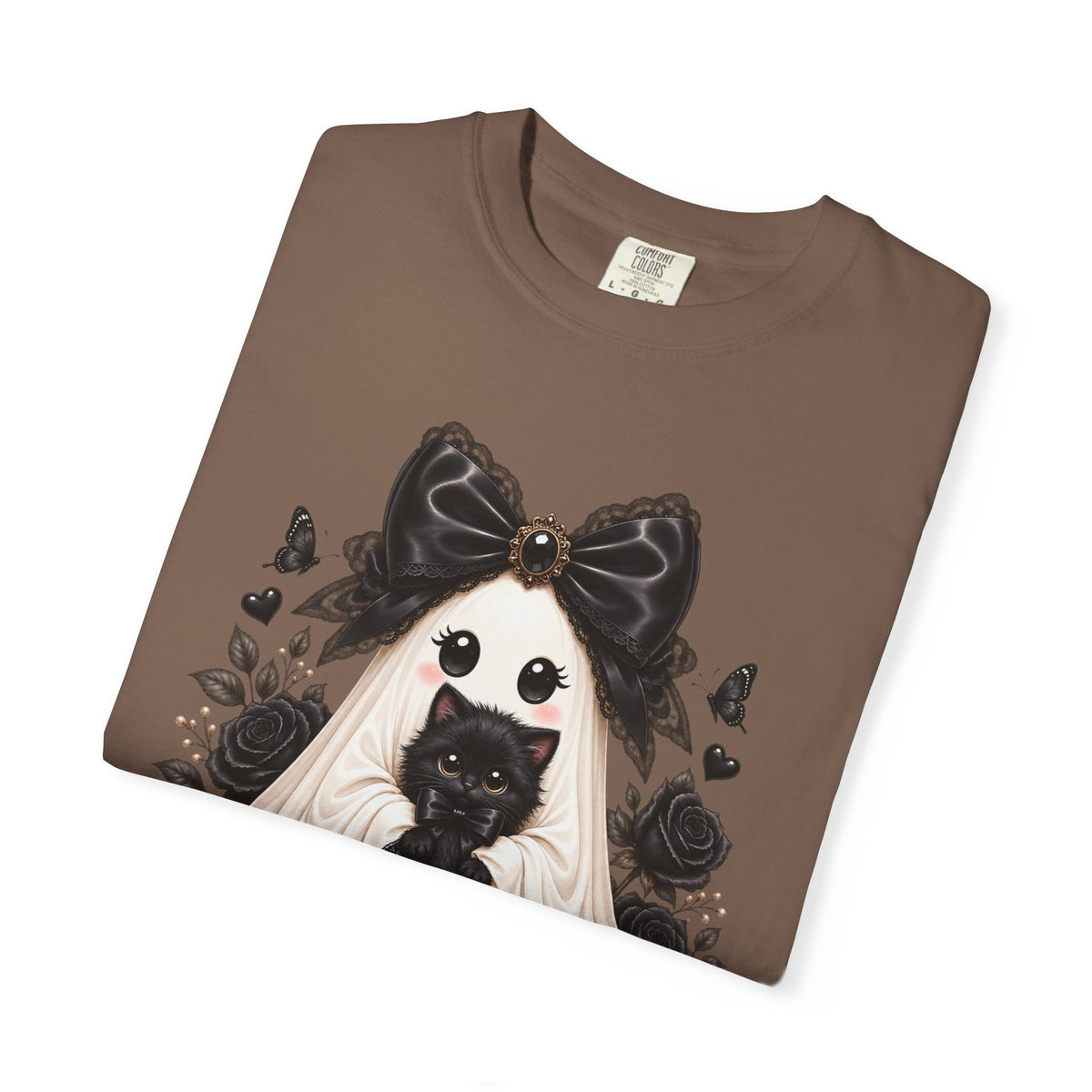 Lace Kitten Ghost Tee - Comfort Colors