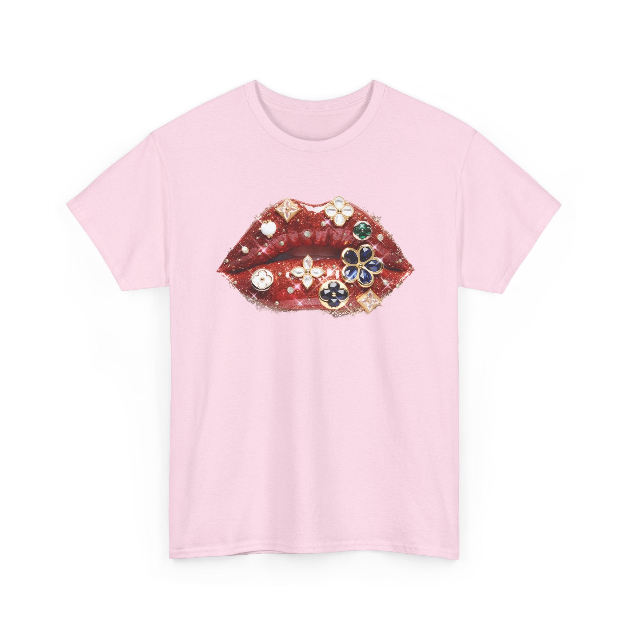 Jeweled Lip Graphic Tee - Gildan Tee