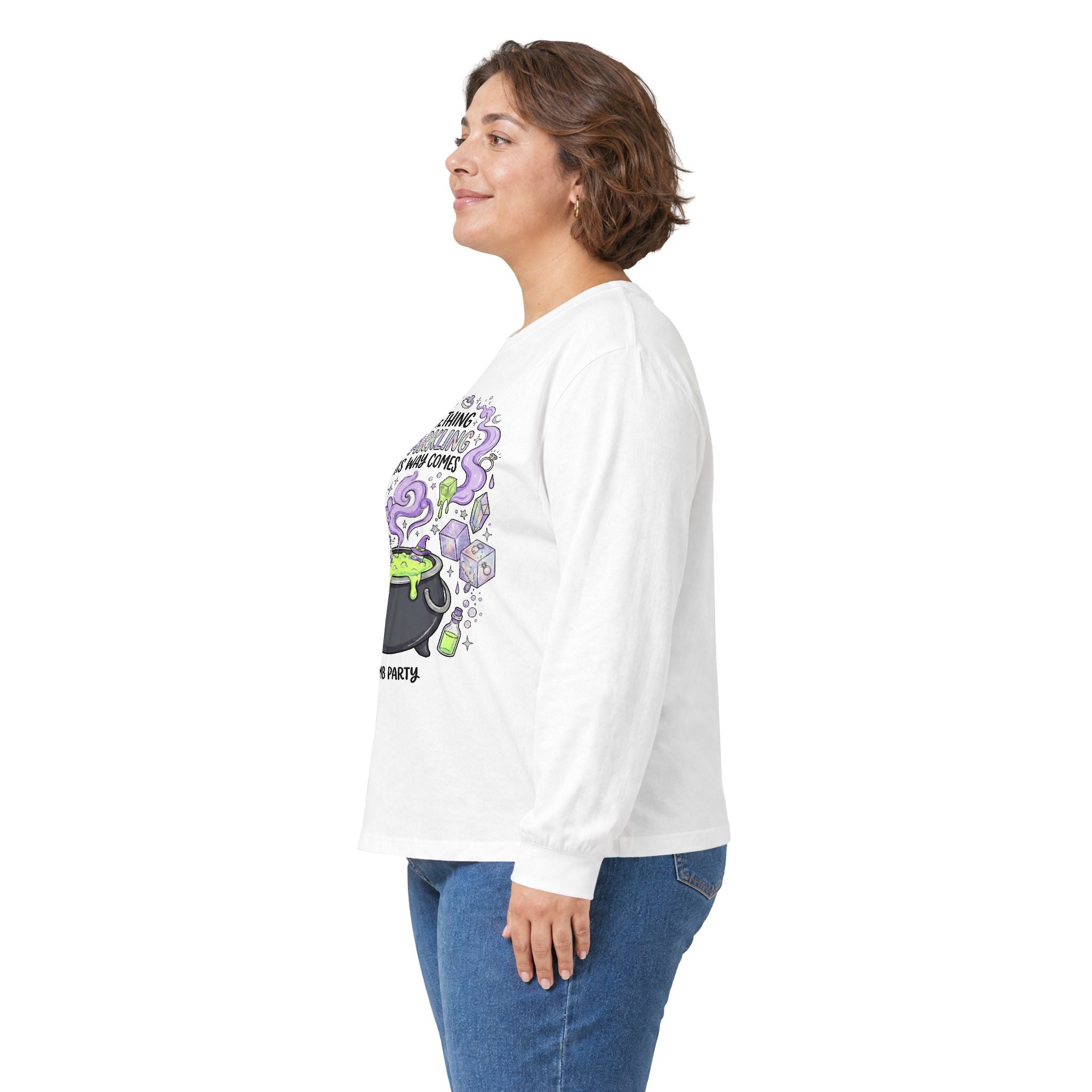The Spooky Cauldron Long Sleeve Tee - Gildan