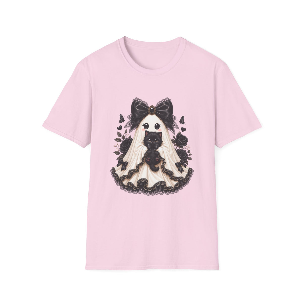 Lace Kitten Ghost Tee - Gildan