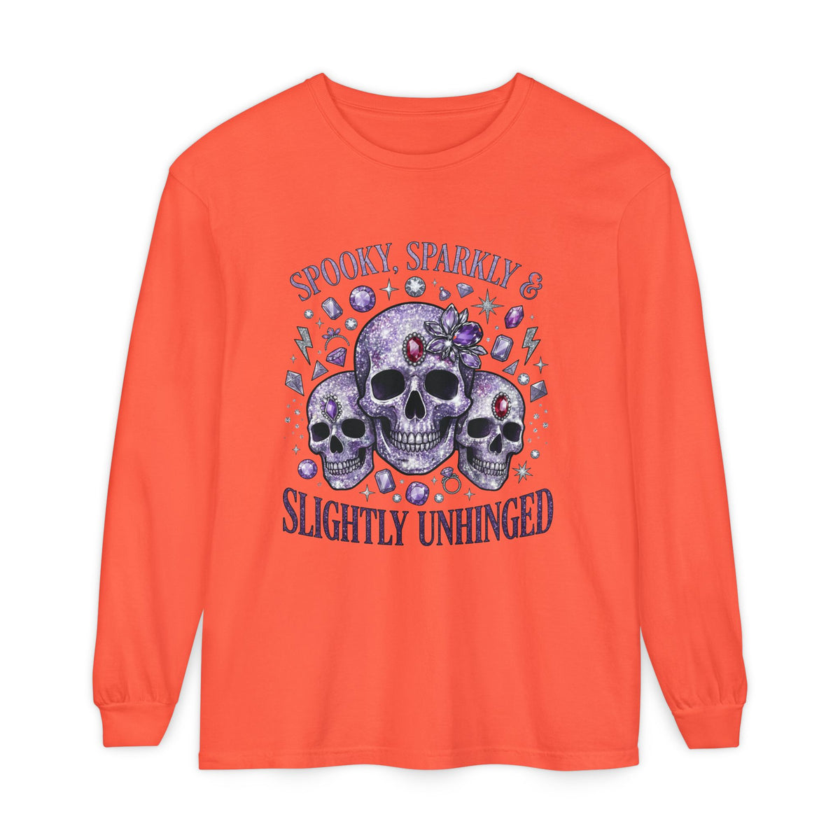 Spooky and Sparkly Long Sleeve Tee - Comfort Colors