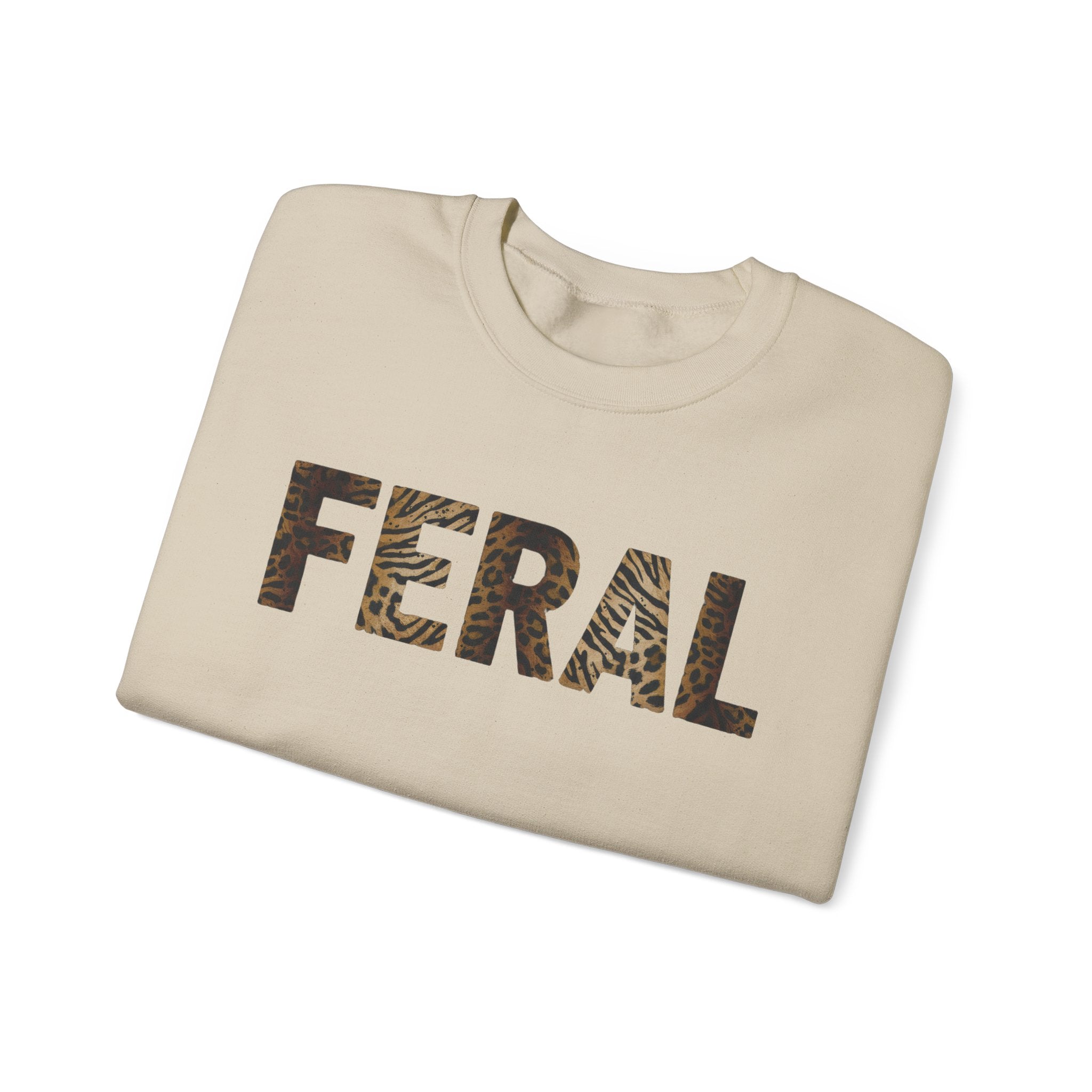 Feral Crewneck Sweatshirt — Bold Lettering