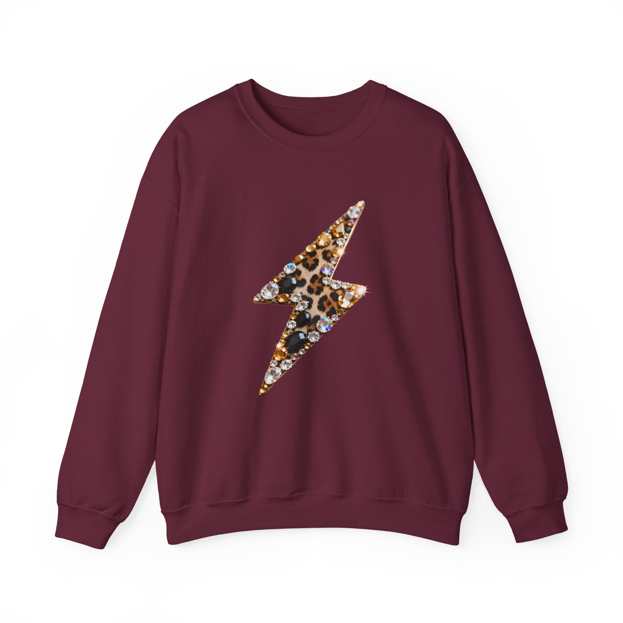 Leopard Lightning Bolt Crewneck Sweatshirt