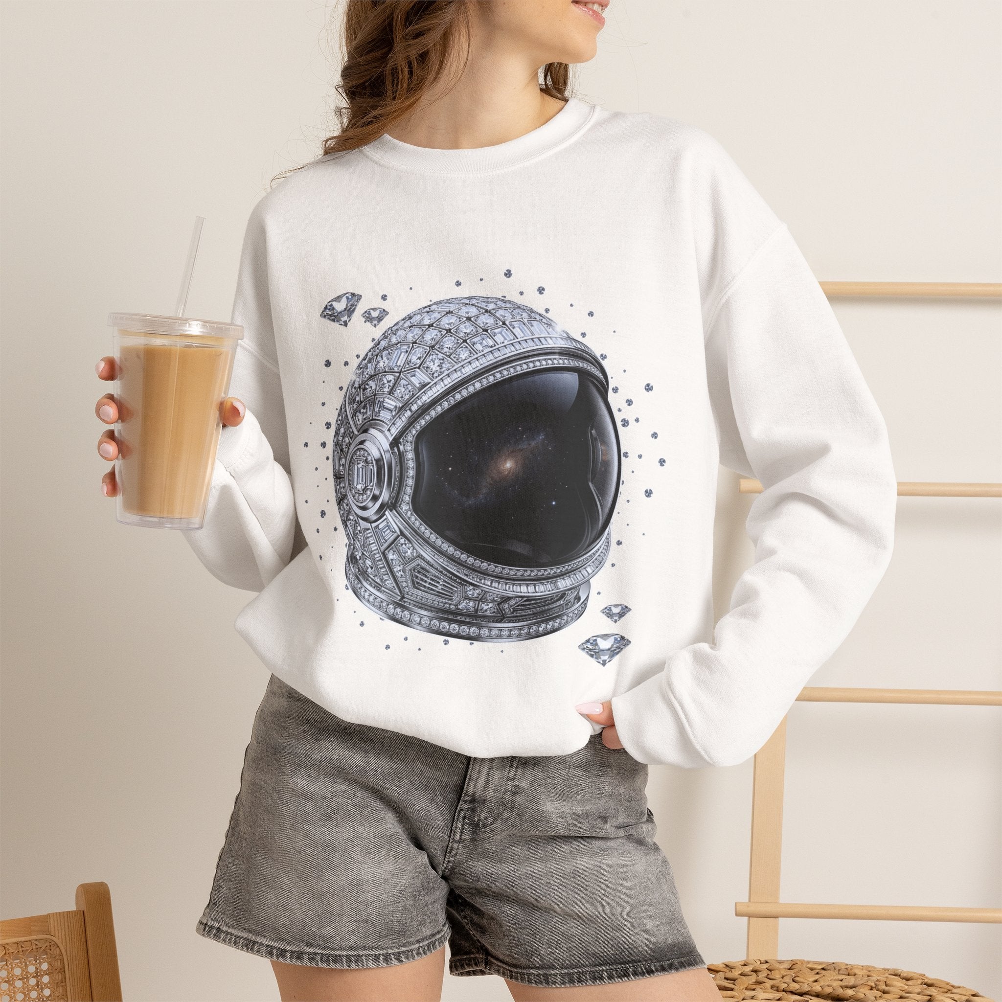 Sparkle Astronaut Sweatshirt - Gildan