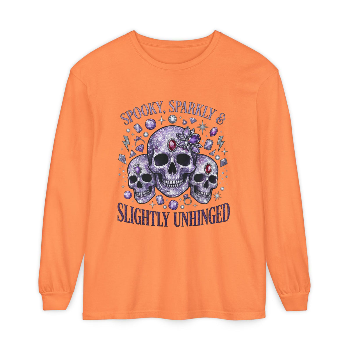 Spooky and Sparkly Long Sleeve Tee - Comfort Colors