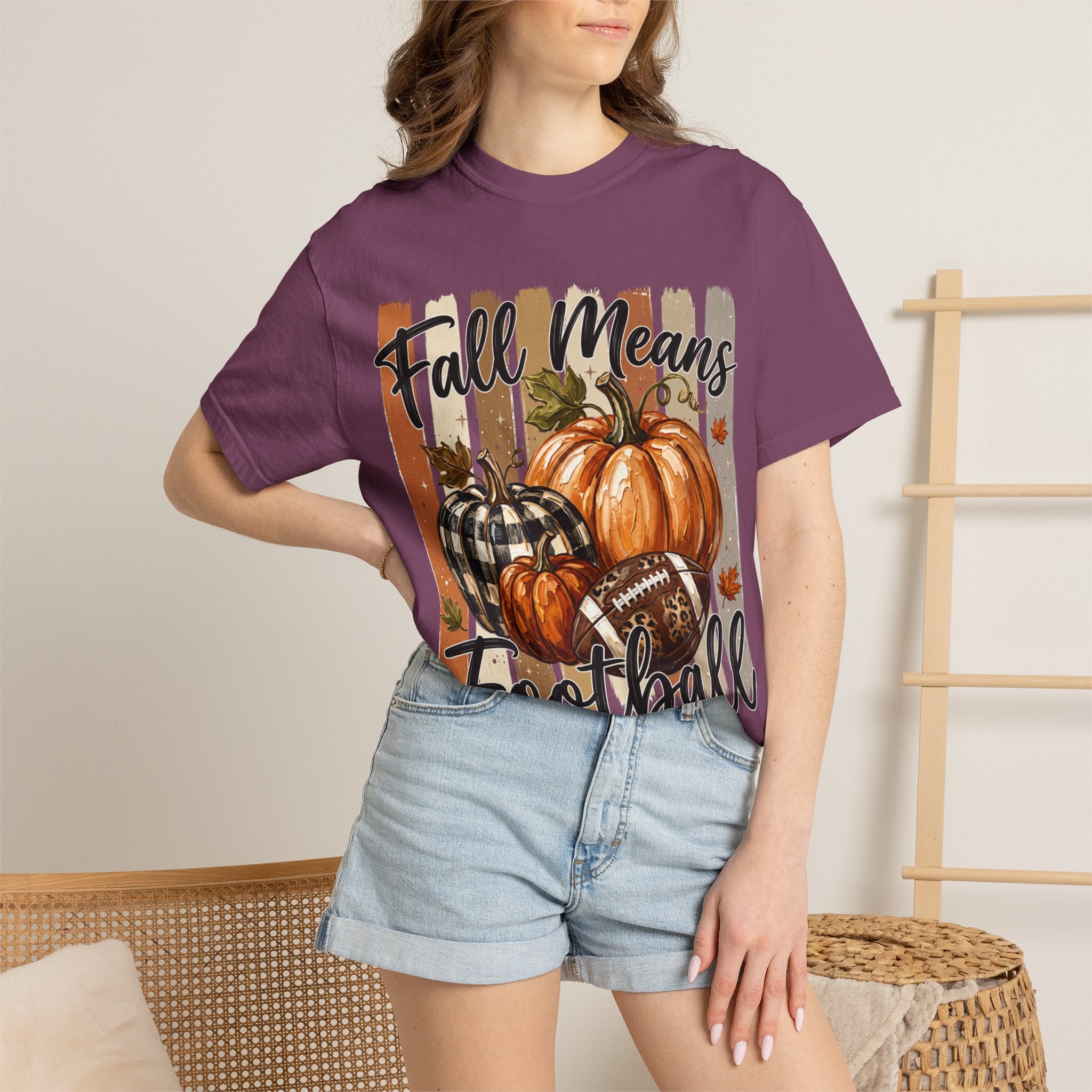 Fall Means Football Tee - Comfort Colors