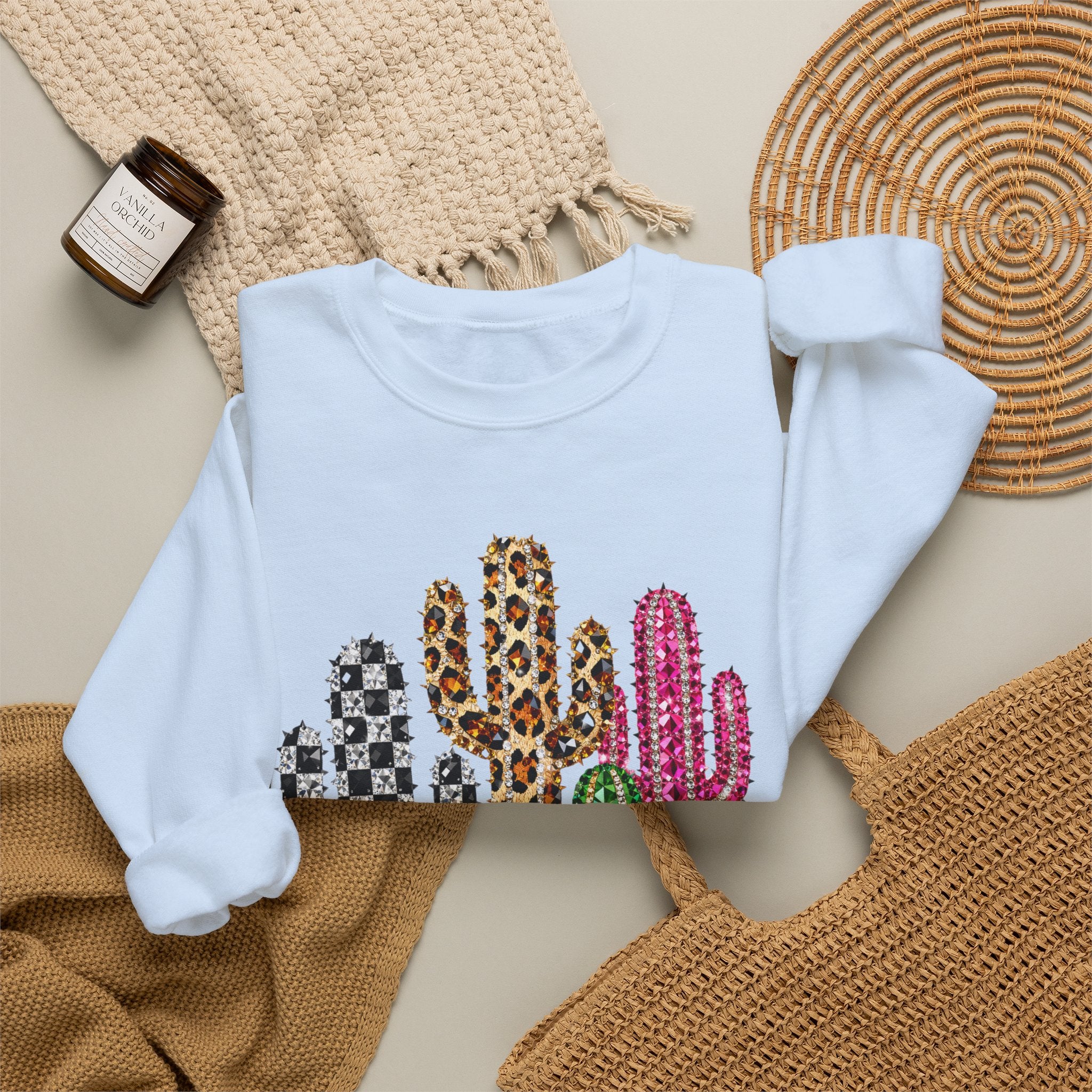 The Jeweled Cactus Sweatshirt - Gildan
