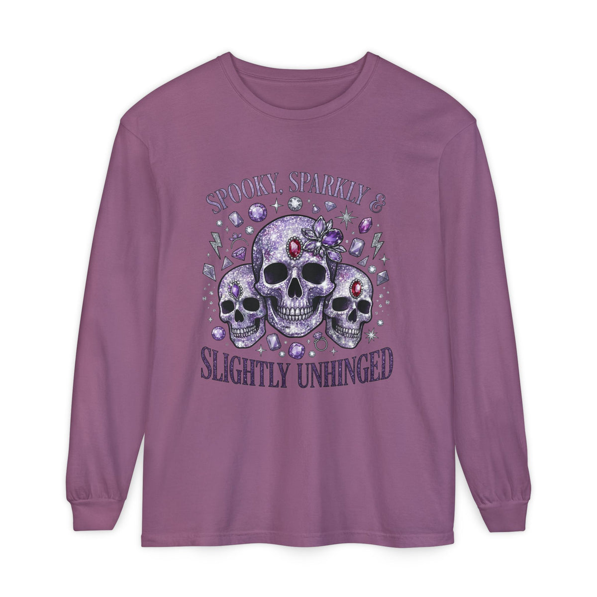 Spooky and Sparkly Long Sleeve Tee - Comfort Colors