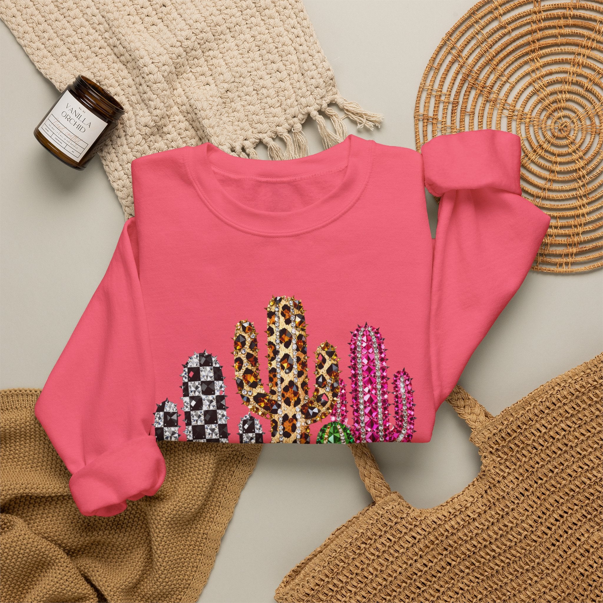 The Jeweled Cactus Sweatshirt - Gildan
