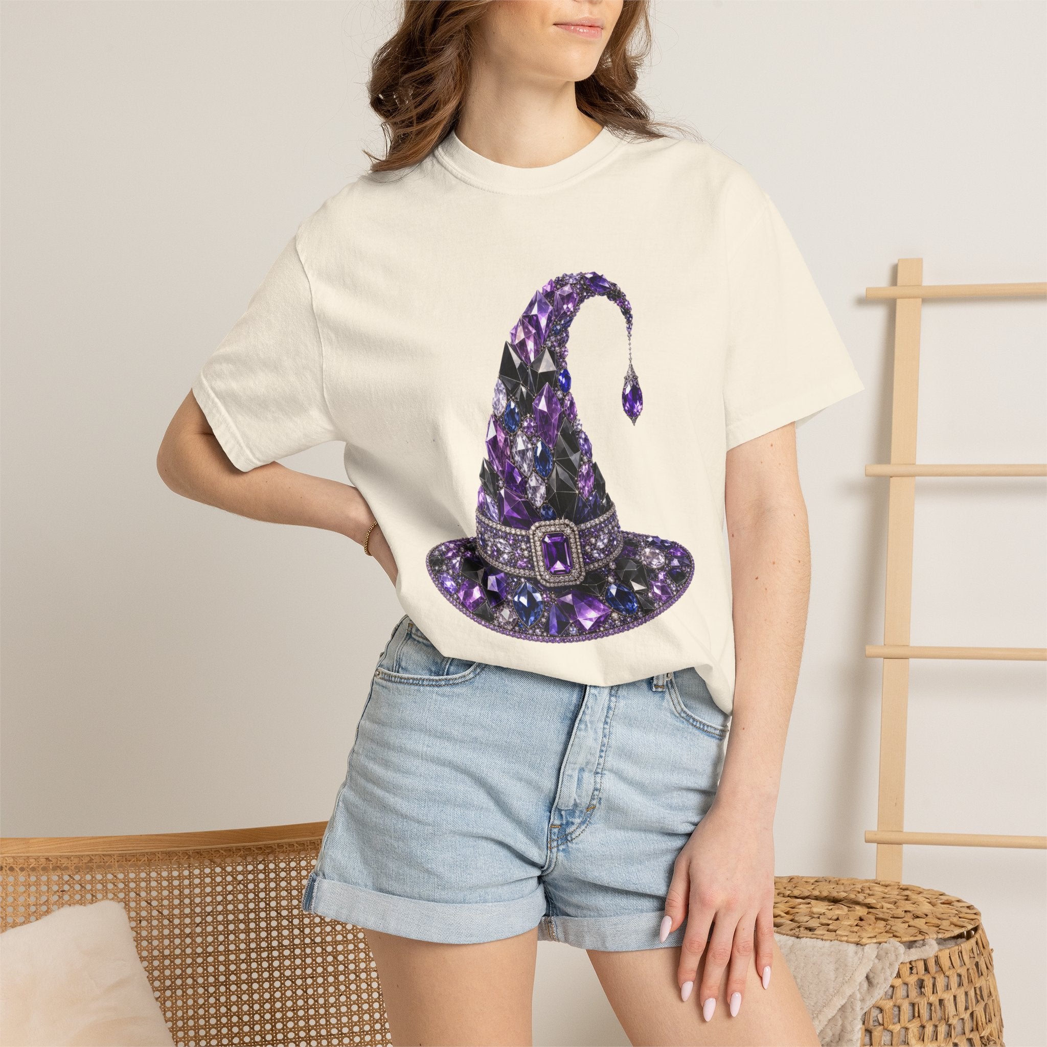 Jeweled Witches Hat Tee - Comfort Colors