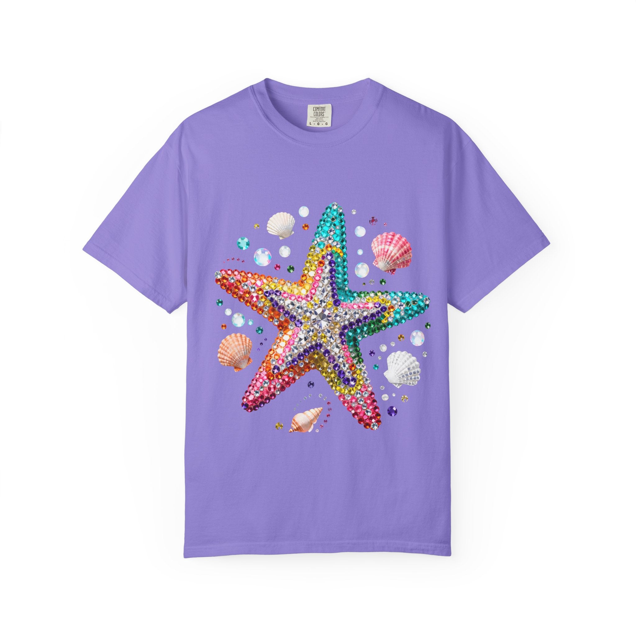 Jeweled Starfish Tee - Comfort Colors