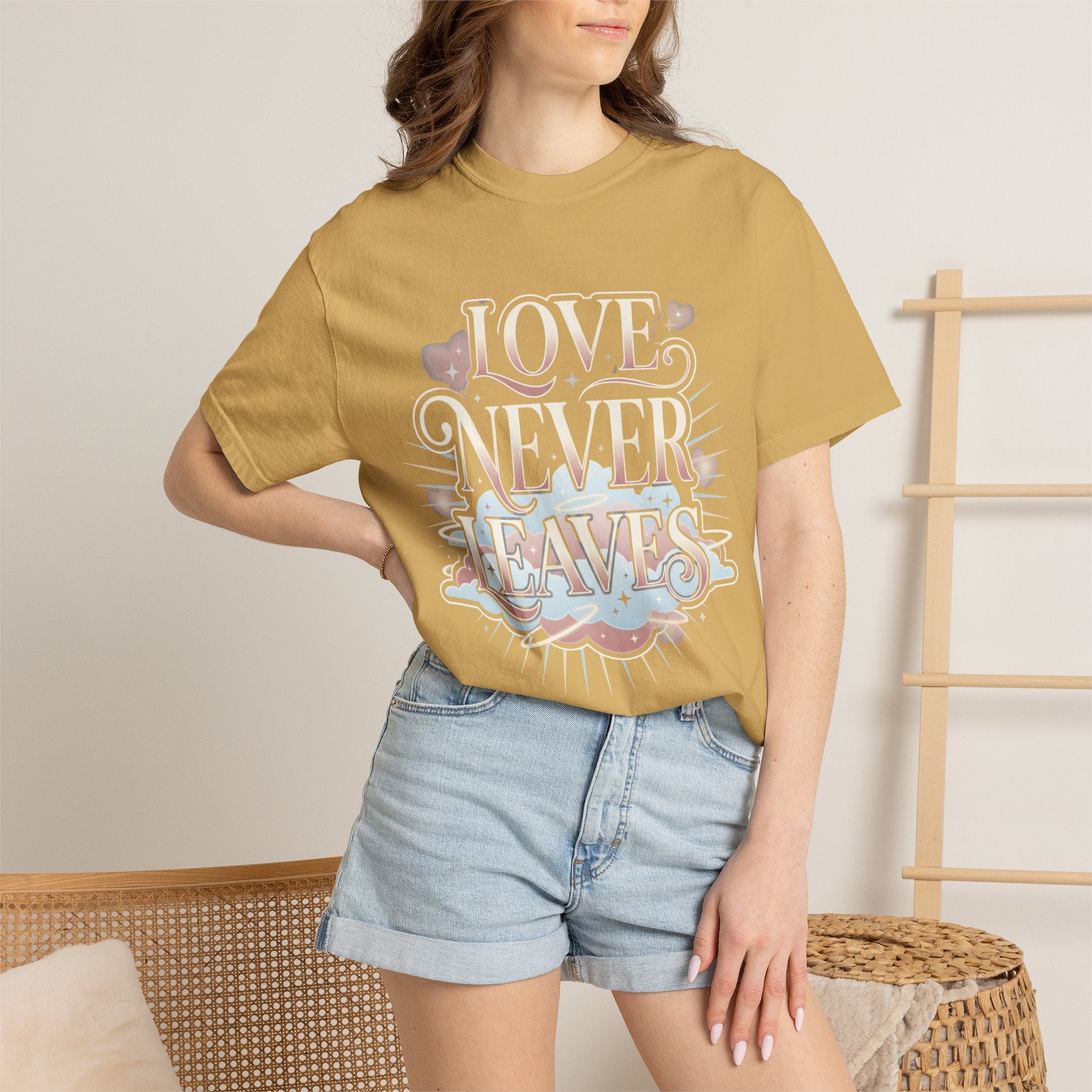 Love Never Leaves Tee - Comfort Colors
